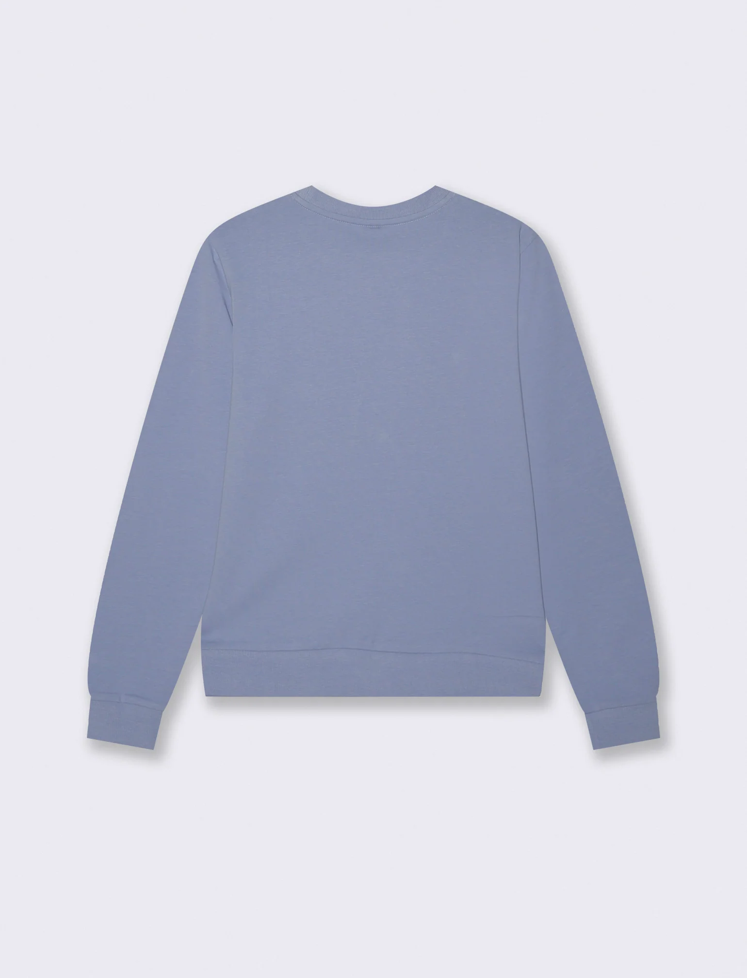 T-Shirt Manica Lunga con Stampa Frontale - Denim - Image 2
