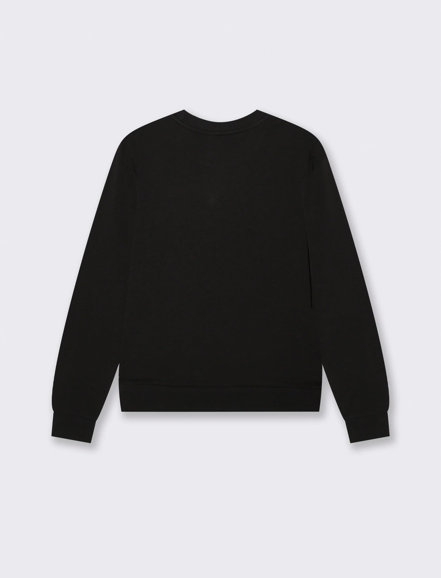 T-Shirt Manica Lunga con Stampa Frontale - Nero - Image 2