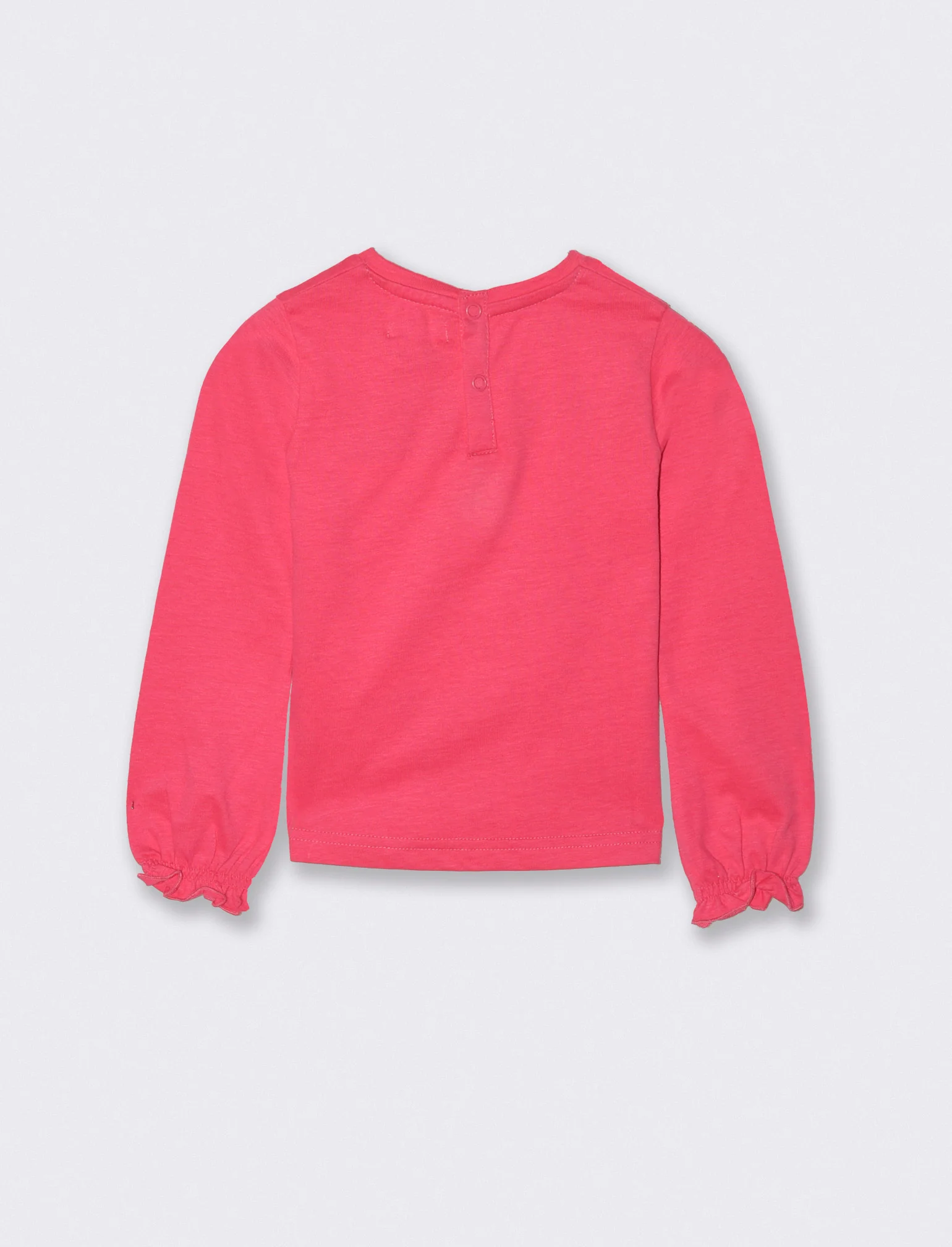 T shirt manica lunga con stampa - Fuxia - Image 2