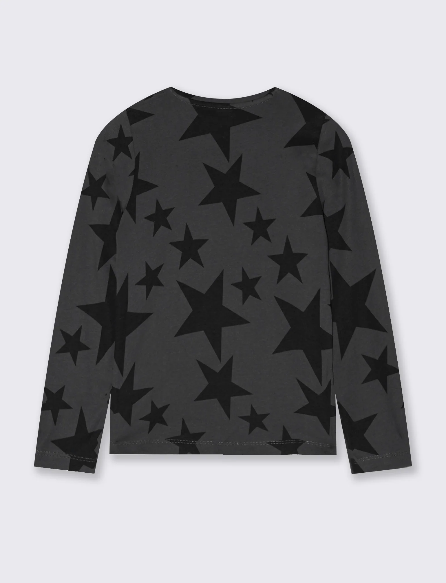 T-shirt manica lunga con stampa lucida - Grigio piombo - Image 2