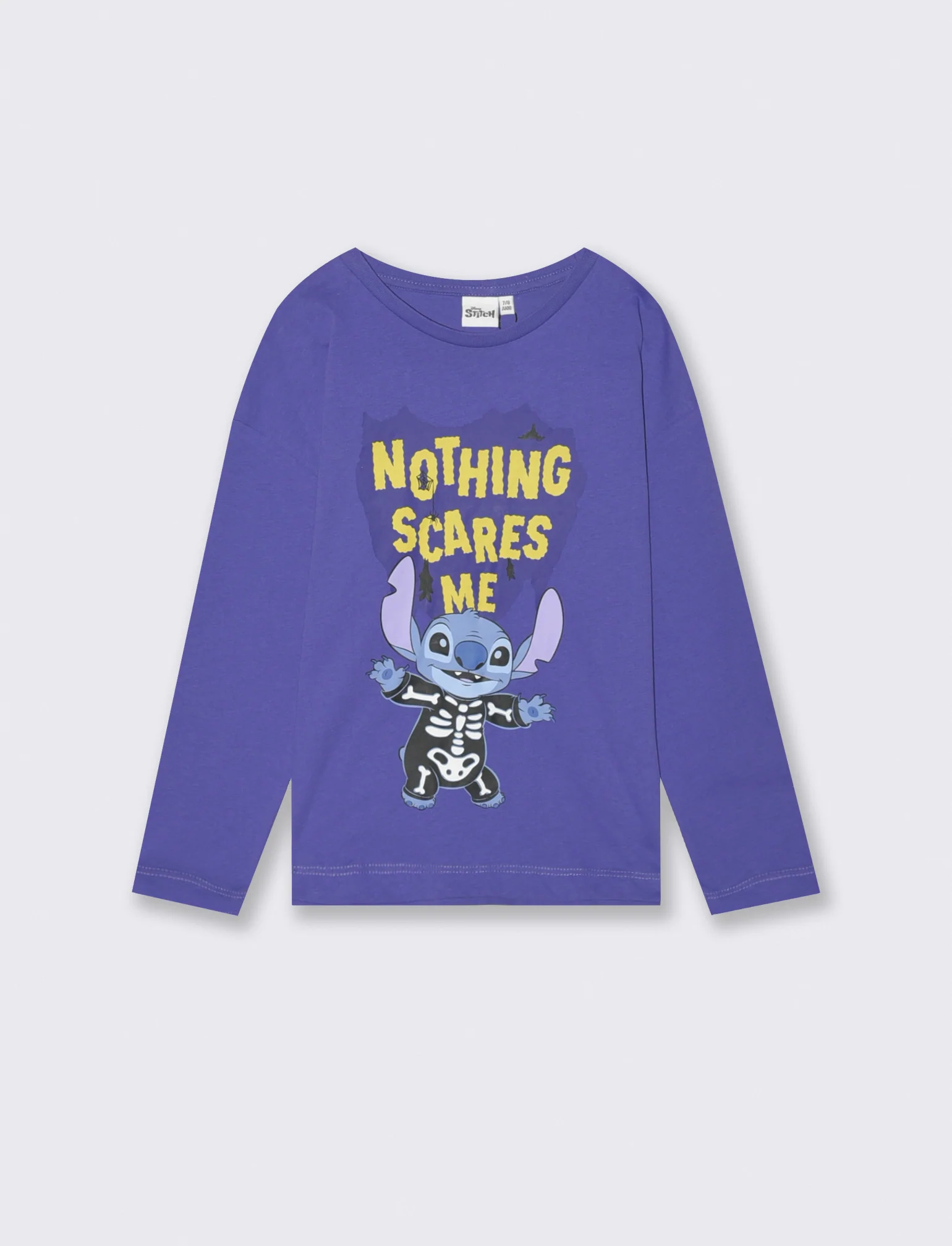 T-shirt manica lunga con stampa Stitch tema Halloween - Viola - Image 4