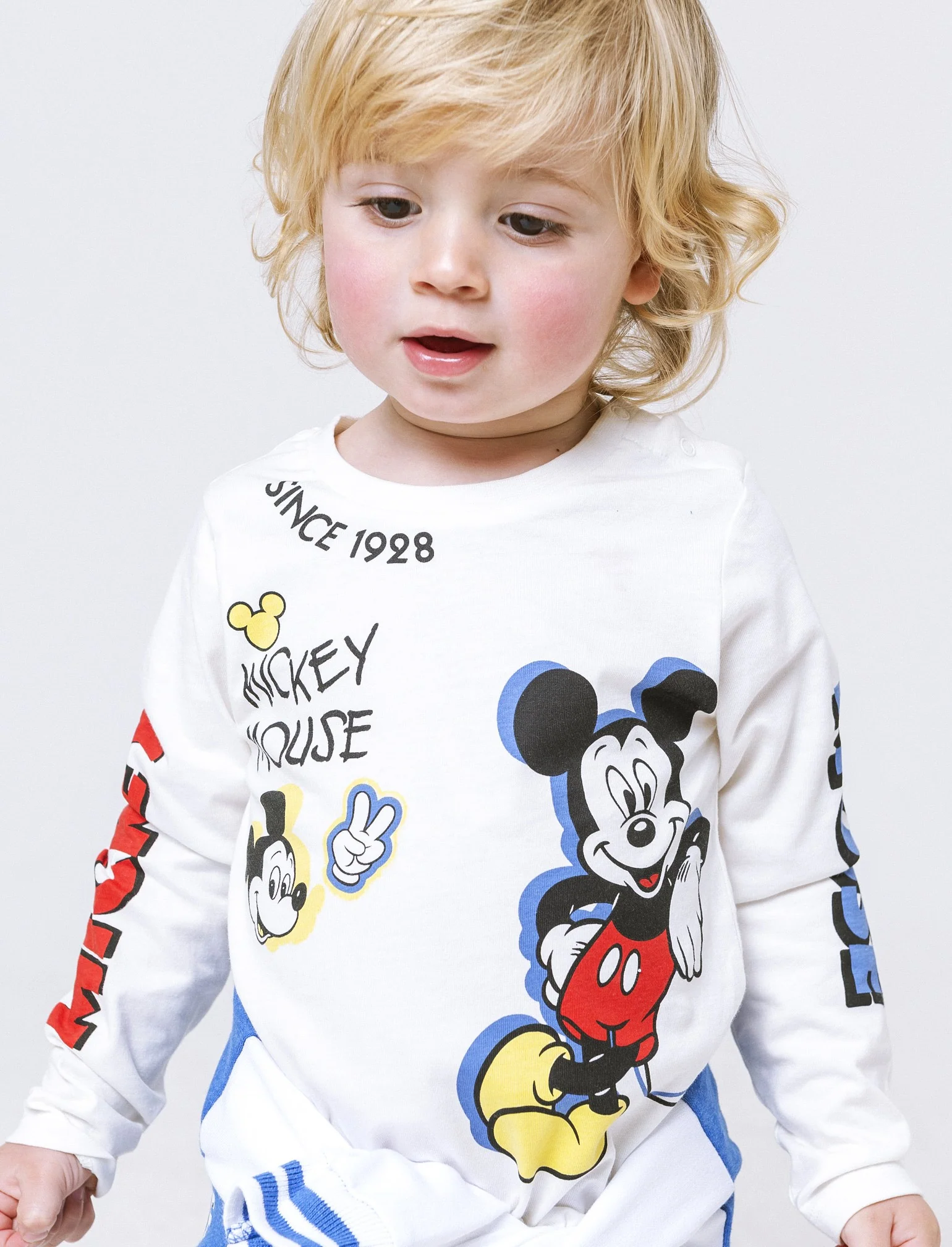 T-shirt manica lunga Disney da neonato - Bianco