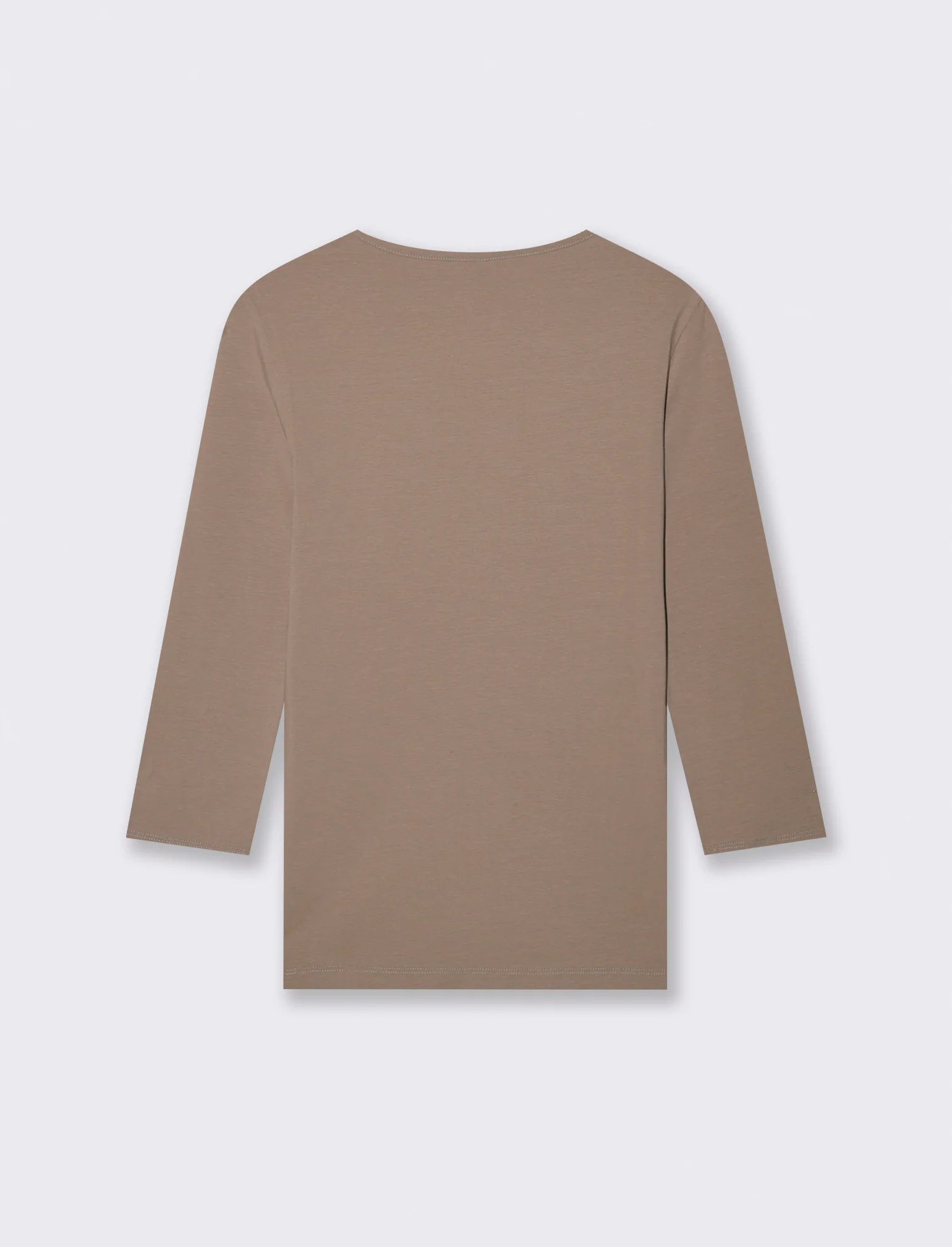 T-Shirt Manica Lunga Girocollo Skinny - Grigio tortora - Image 2