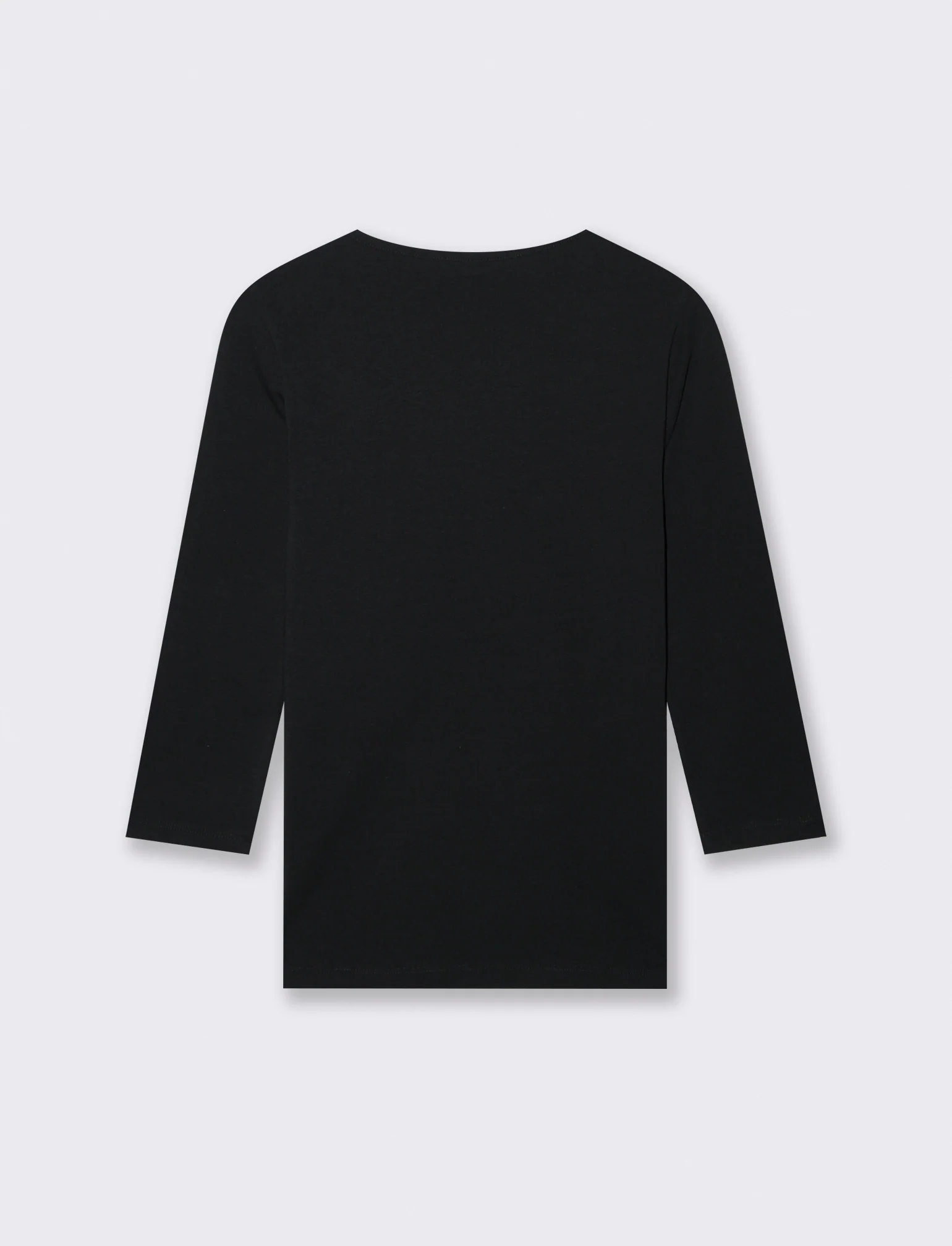 T-Shirt Manica Lunga Girocollo Skinny - Nero - Image 2