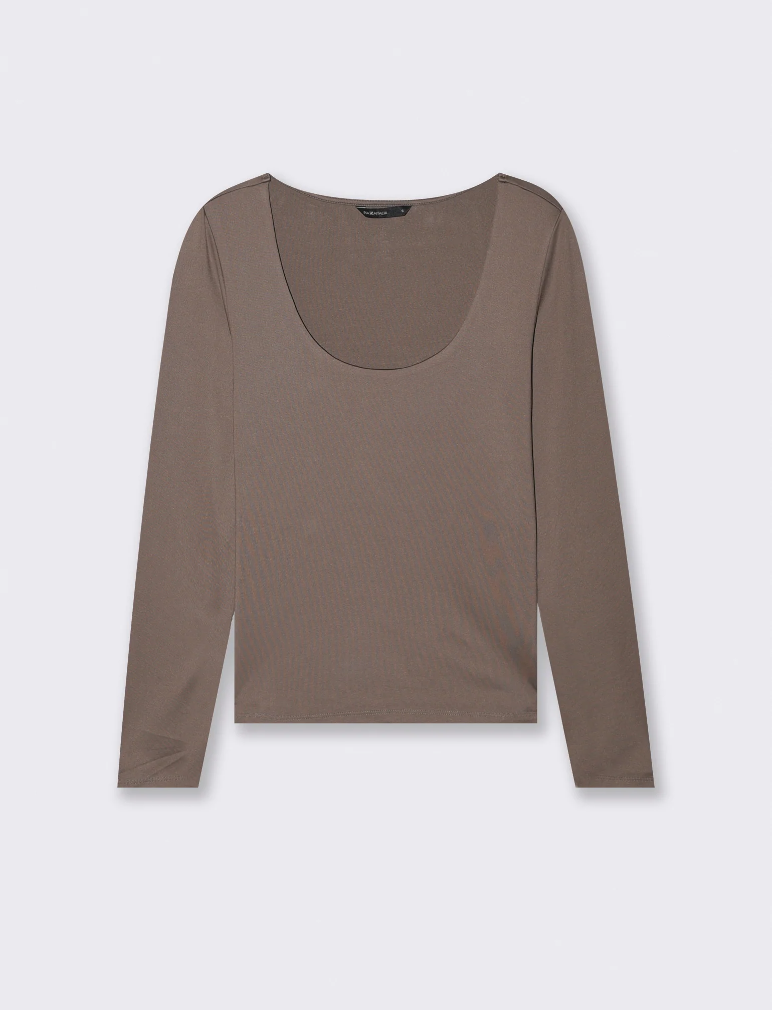 T-SHIRT MANICA LUNGA - Grigio tortora