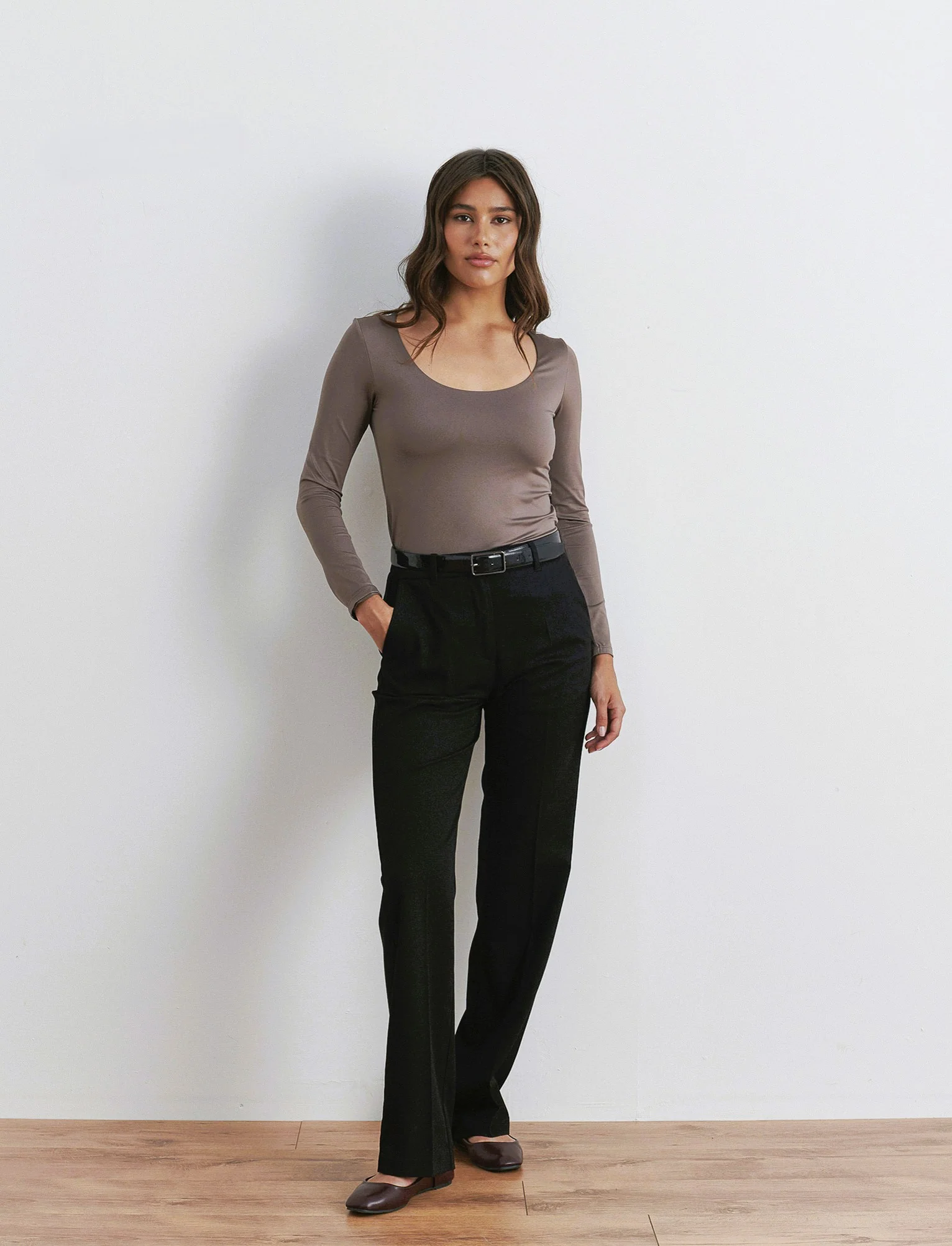 T-SHIRT MANICA LUNGA - Grigio tortora - Image 4