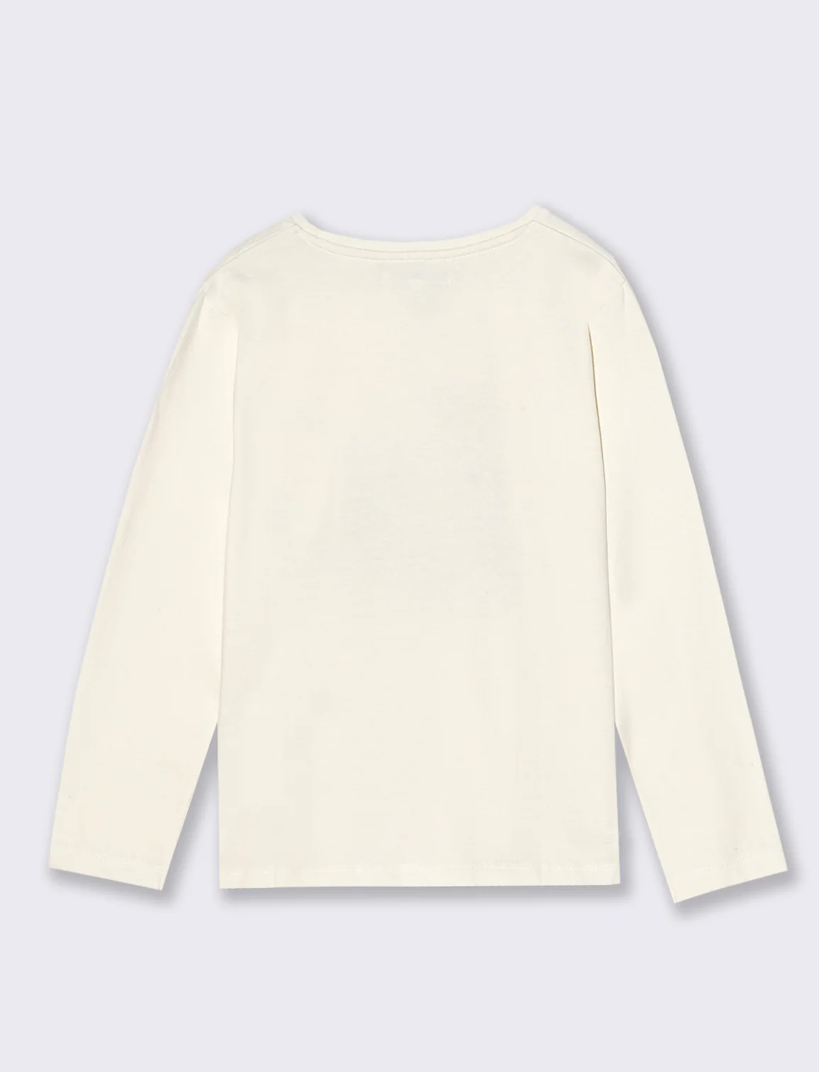 T-Shirt manica lunga in cotone dalla mano pesca con stampa e fiocchi applicati. - Bianco sporco - Image 2