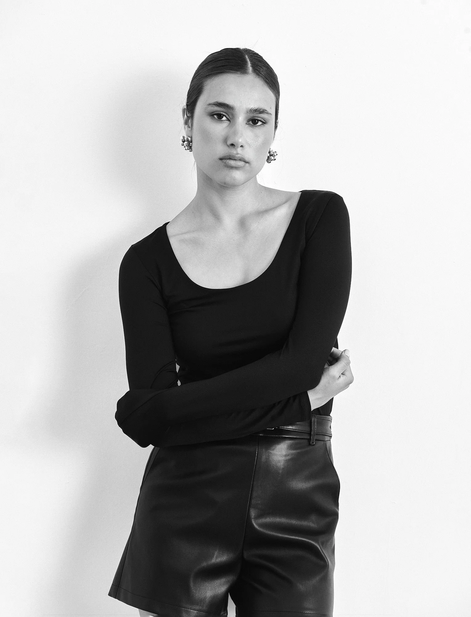 T-SHIRT MANICA LUNGA - Nero - Image 3