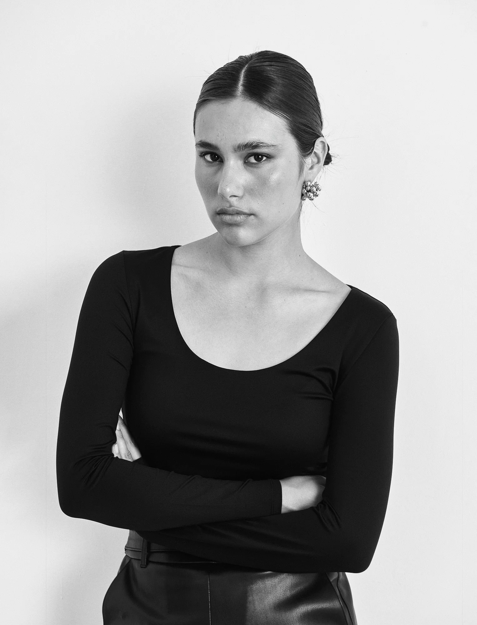 T-SHIRT MANICA LUNGA - Nero - Image 4