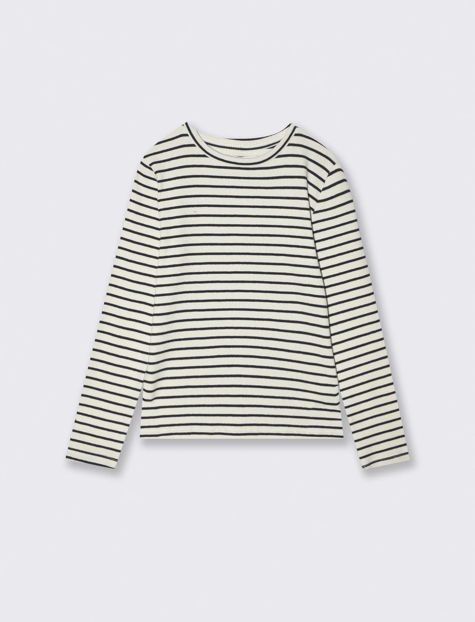 T-shirt manica lunga rigata in cotone - Righe