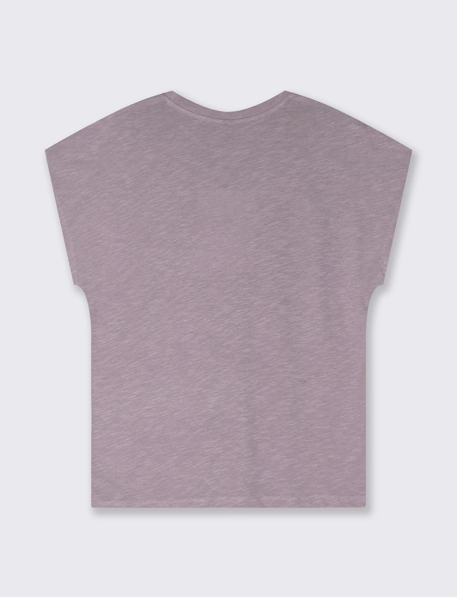 T-Shirt Manica T e Collo Tondo - Viola glicine - Image 2