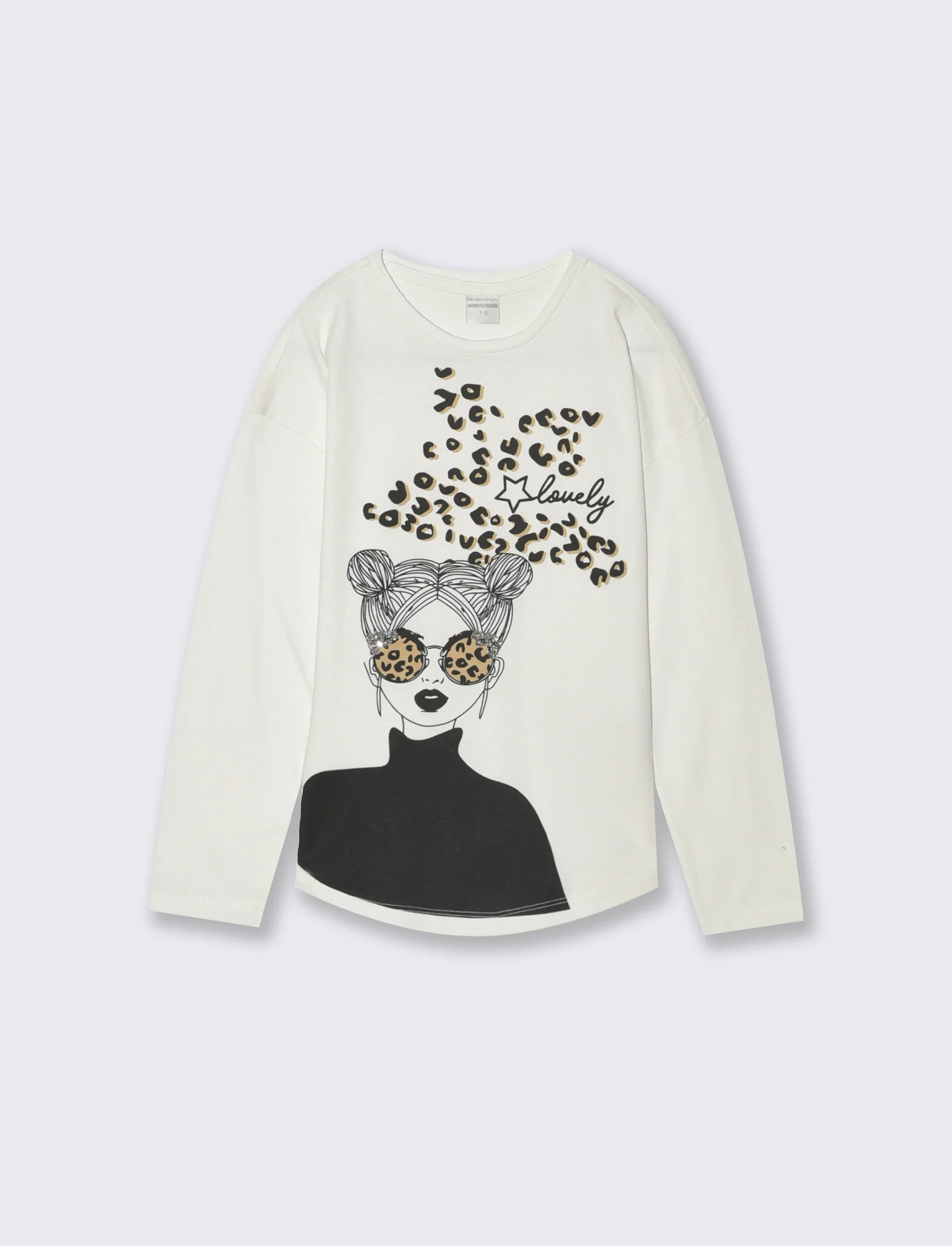 T-shirt maniche lunghe - Bianco sporco