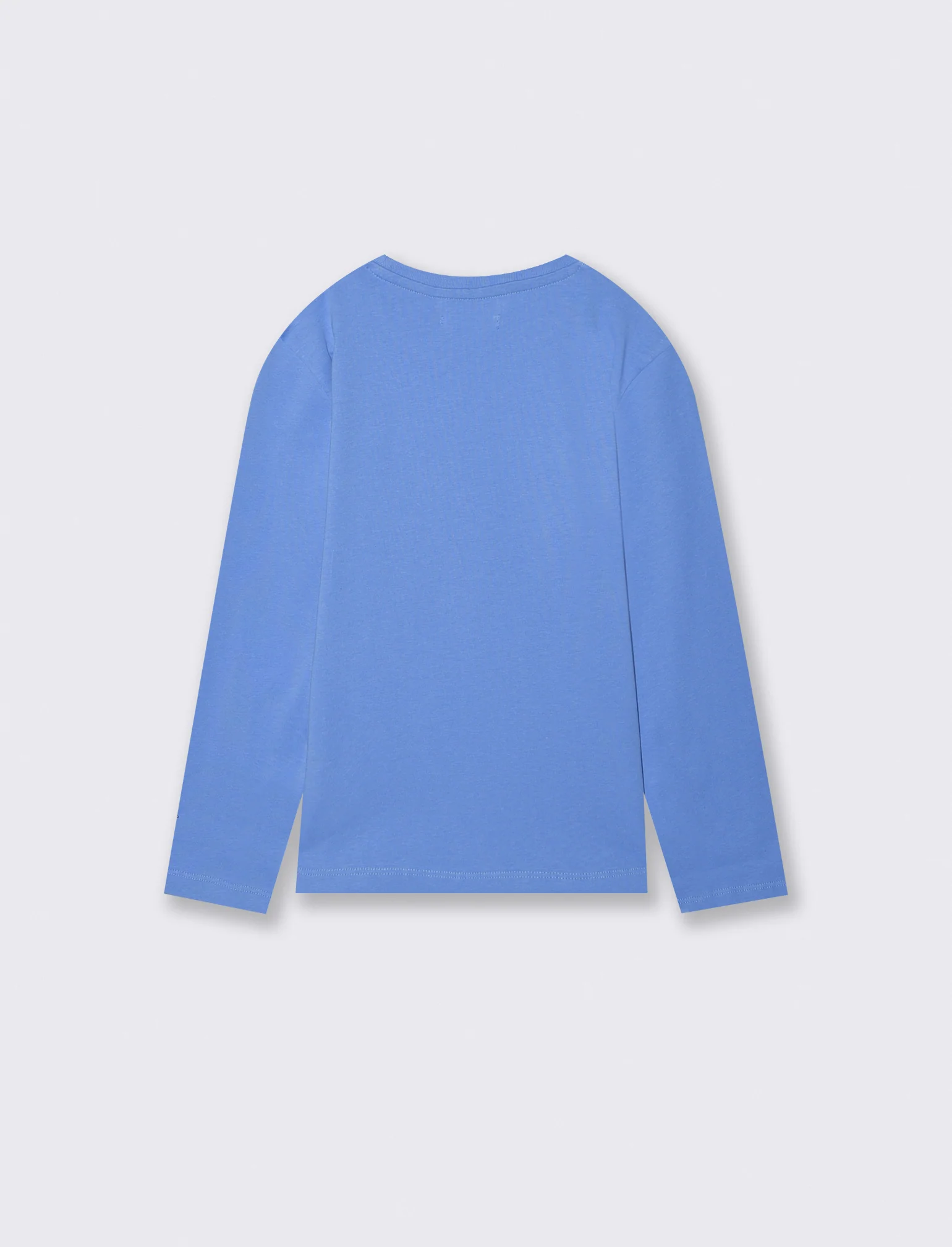T-shirt maniche lunghe in cotone street - Blu oceano - Image 2