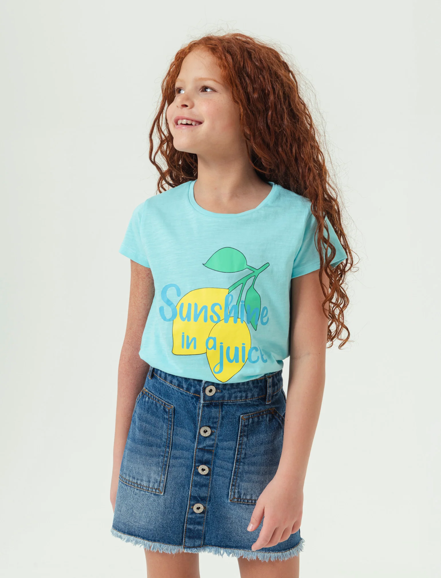 T-shirt mezza manica 2 pack da bambina - Verde acqua - Image 2