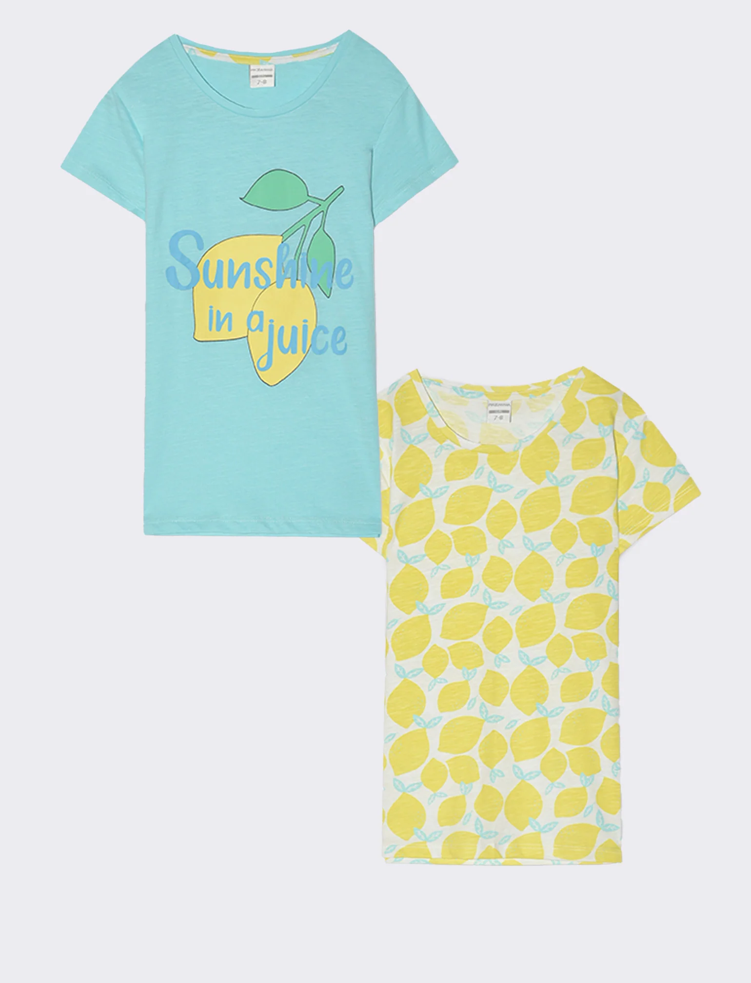T-shirt mezza manica 2 pack da bambina - Verde acqua - Image 4