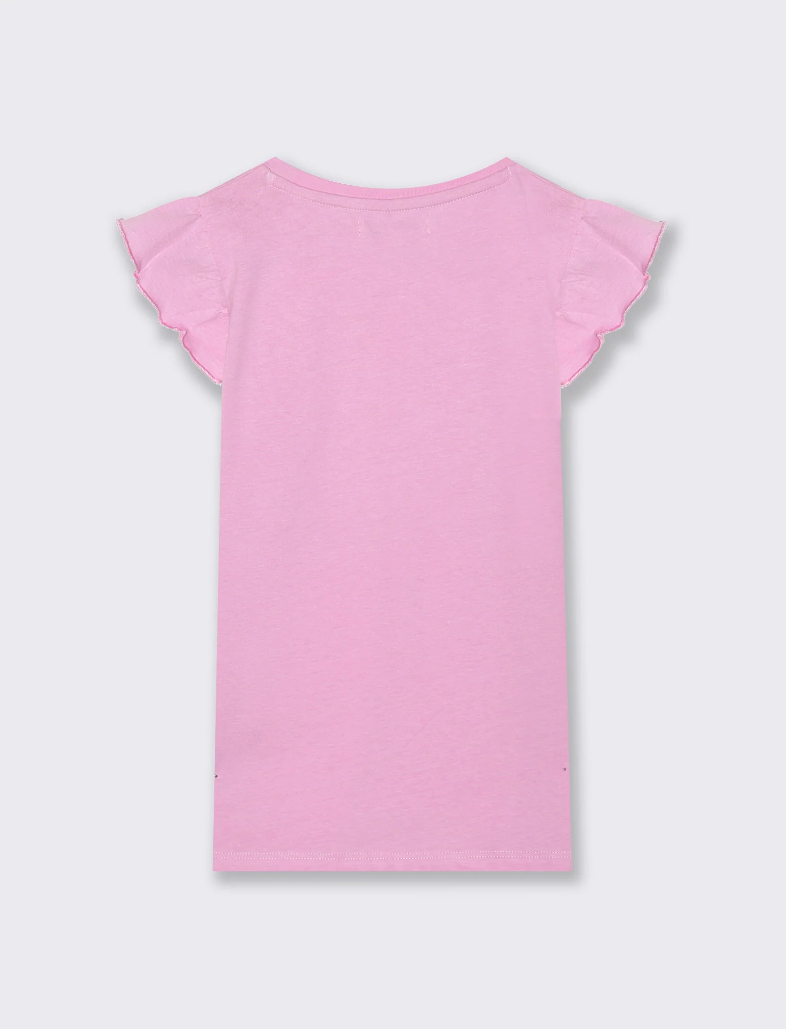 T-shirt mezza manica ad aletta da bambina - Rosa - Image 2