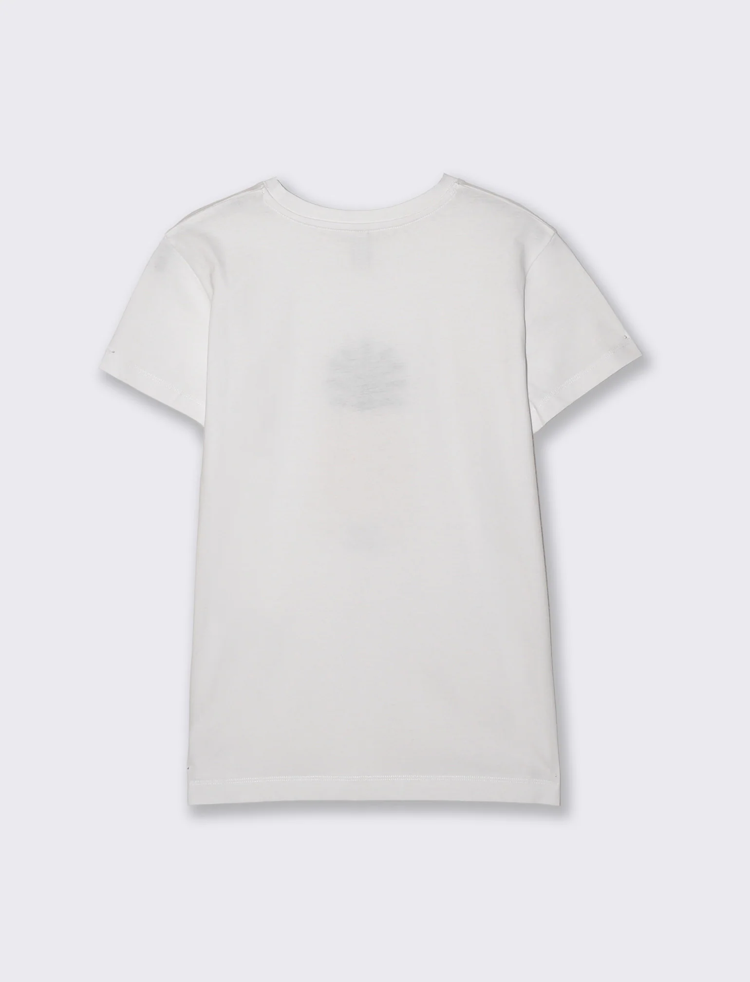 T-Shirt Mezza Manica con Ricamo - Bianco - Image 2