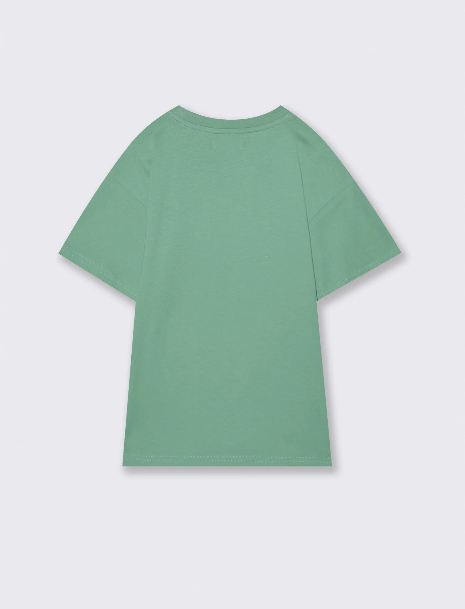 T-shirt mezza manica con ricamo casual - Verde mela - Image 2