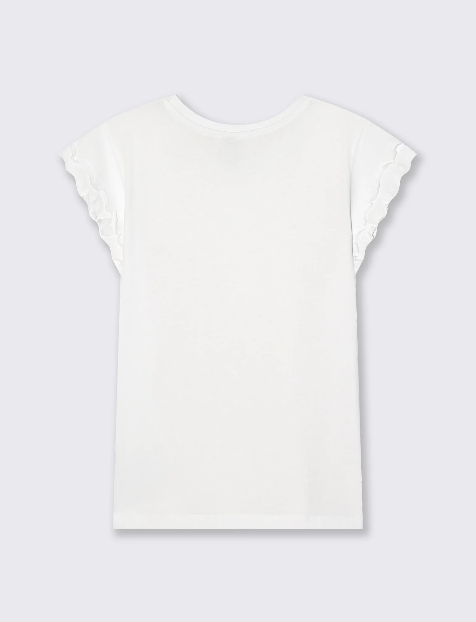 T-Shirt Mezza Manica con Rouches - Bianco - Image 2