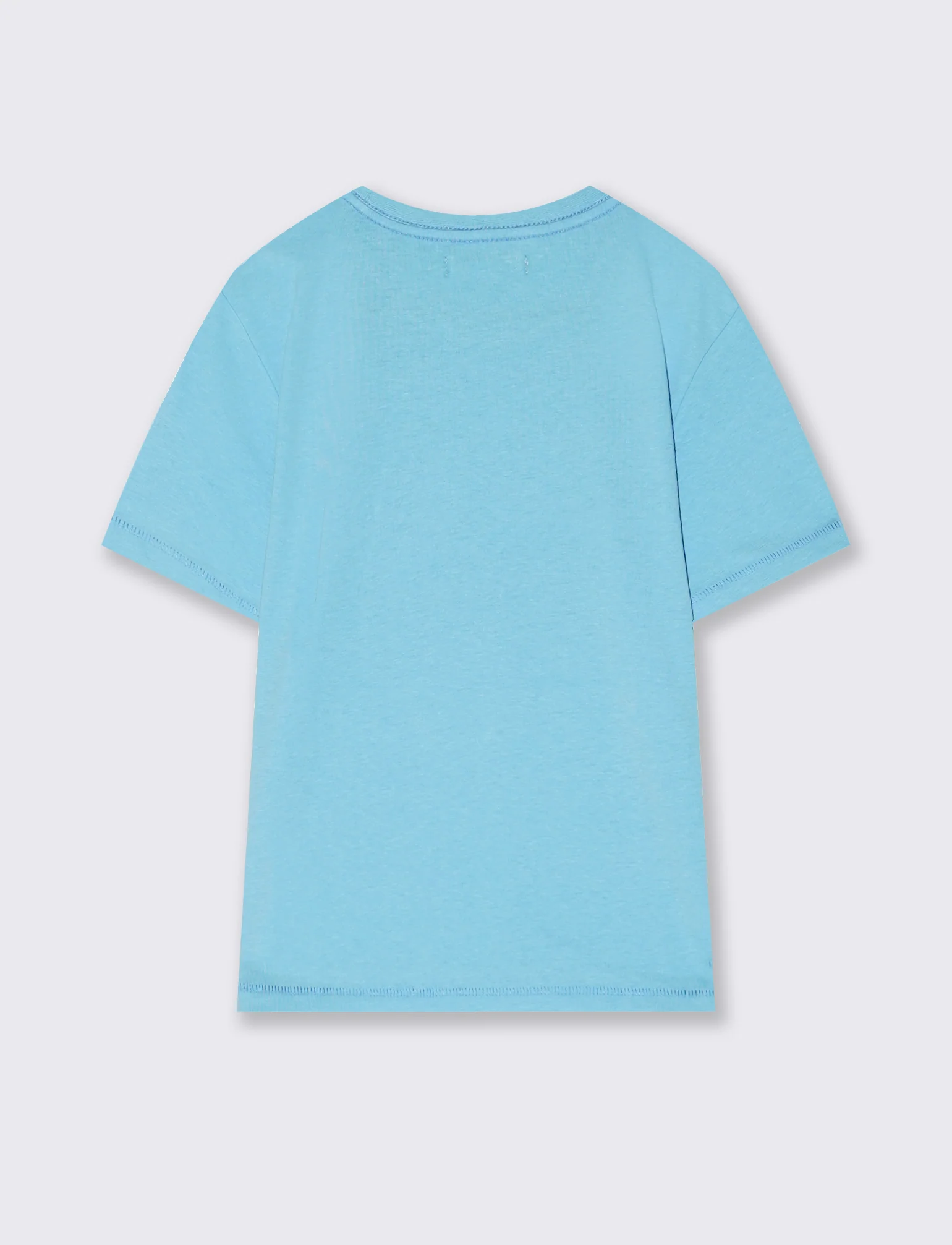 T-shirt mezza manica con stampa frontale - Azzurro - Image 2