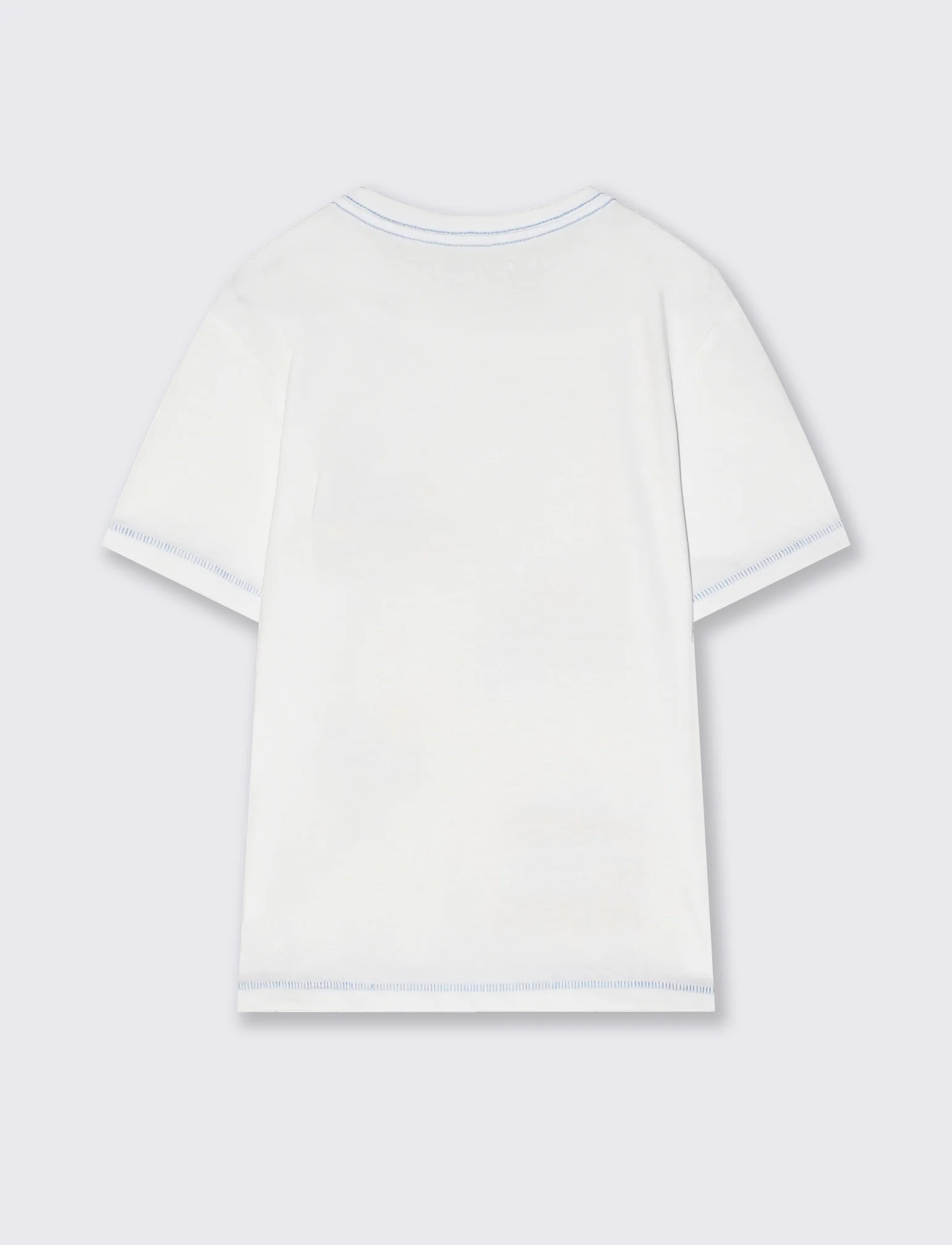 T-shirt mezza manica con stampa frontale - Bianco - Image 2