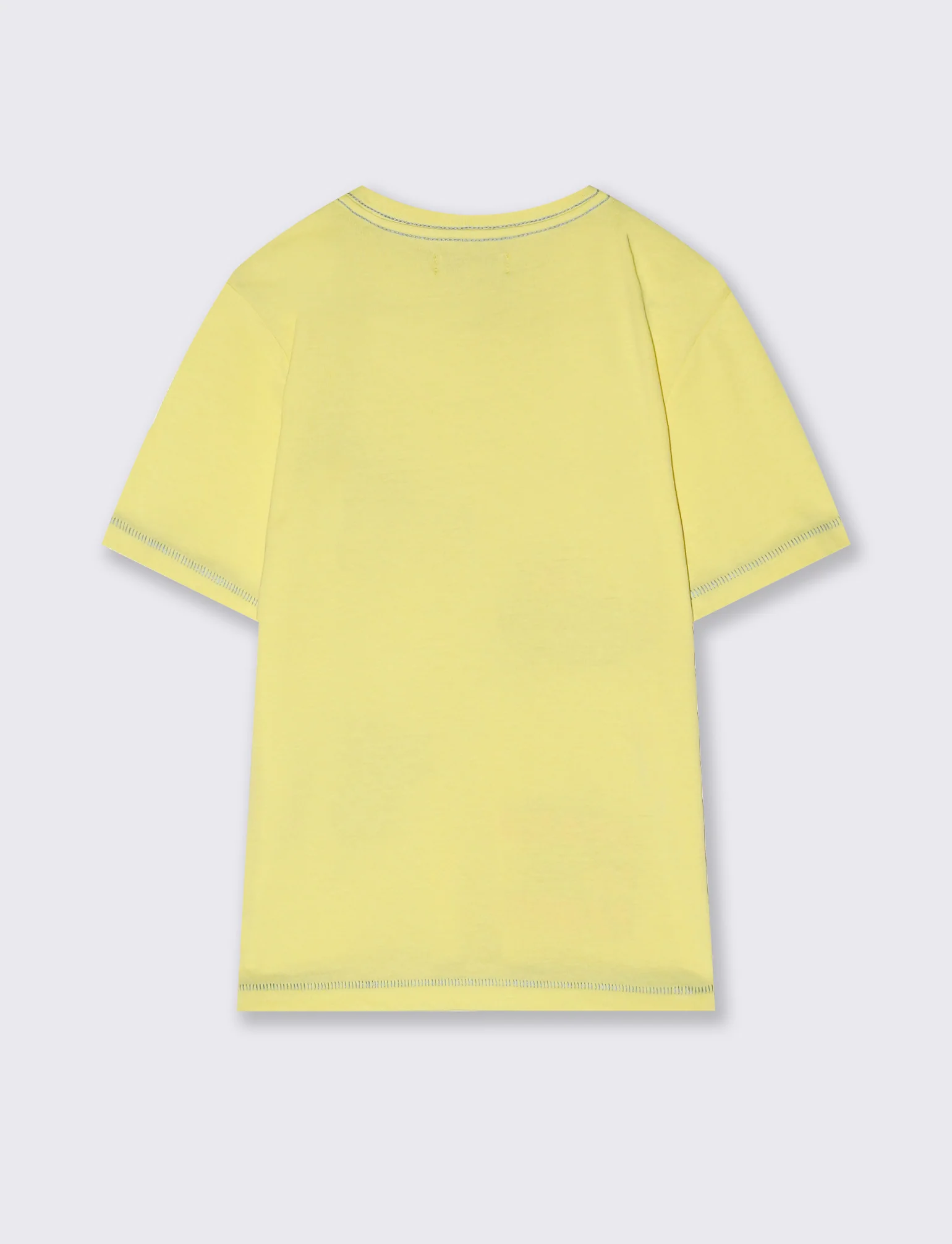 T-shirt mezza manica con stampa frontale - Giallo - Image 2