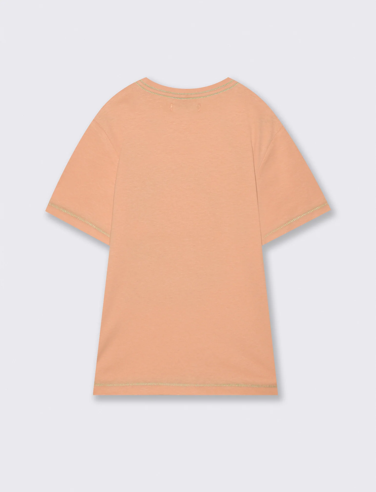 T-shirt mezza manica con stampa frontale - Pesca - Image 2