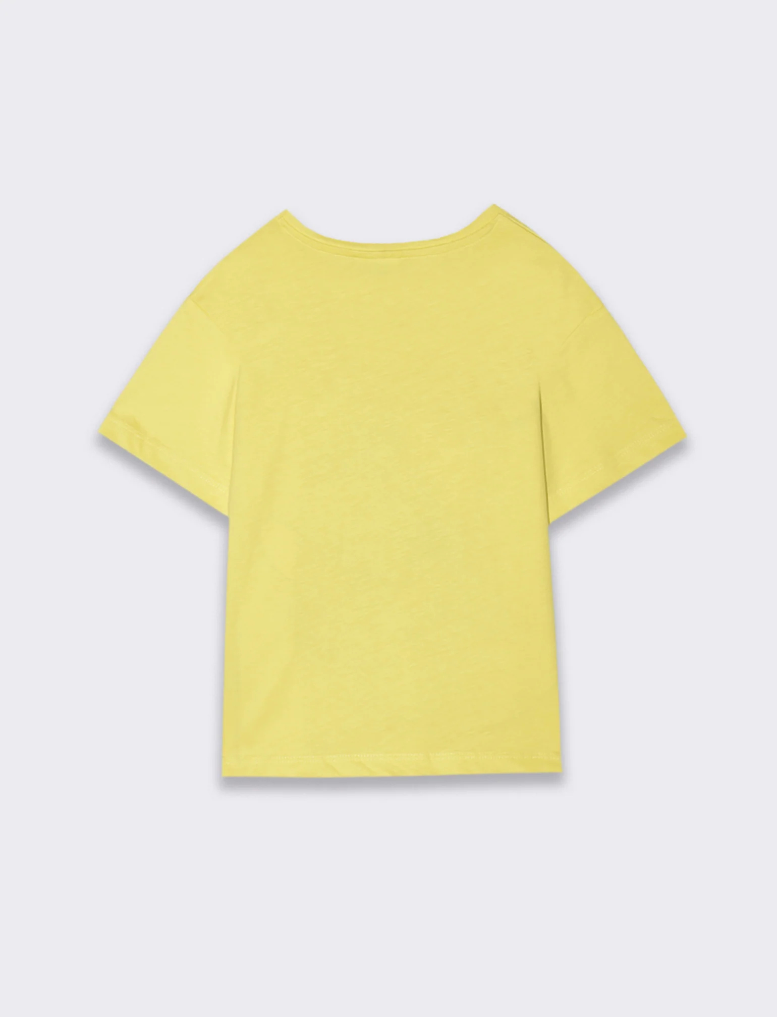 T-shirt mezza manica con stampa Stitch da bambina - Giallo - Image 2