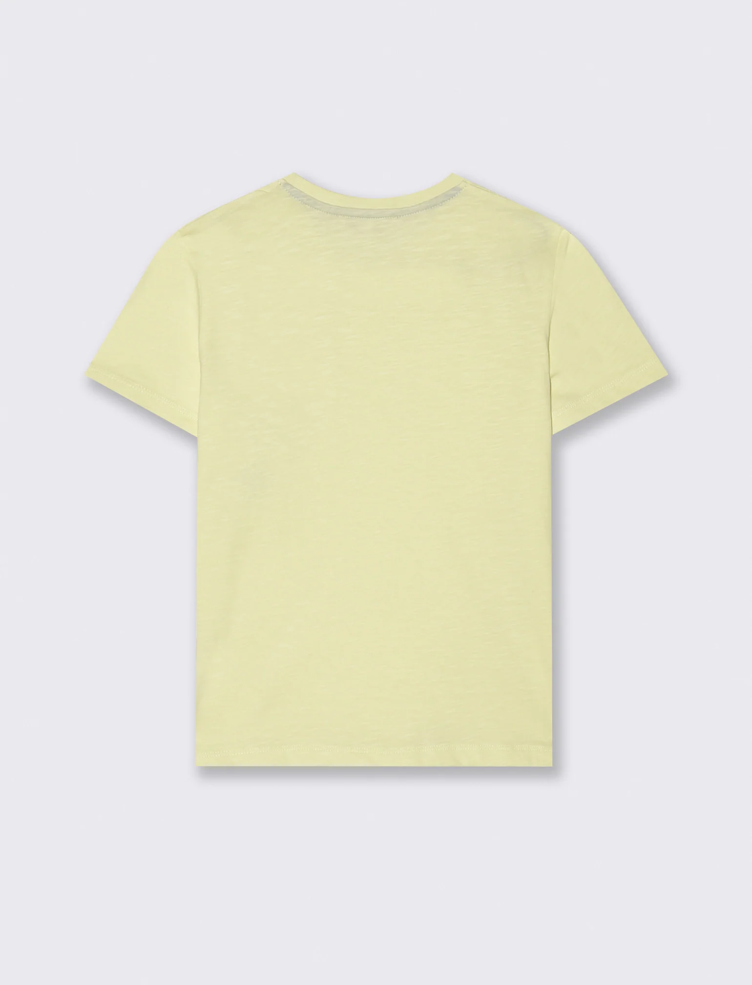 T-shirt mezza manica con tasca e stampa - Giallo - Image 2