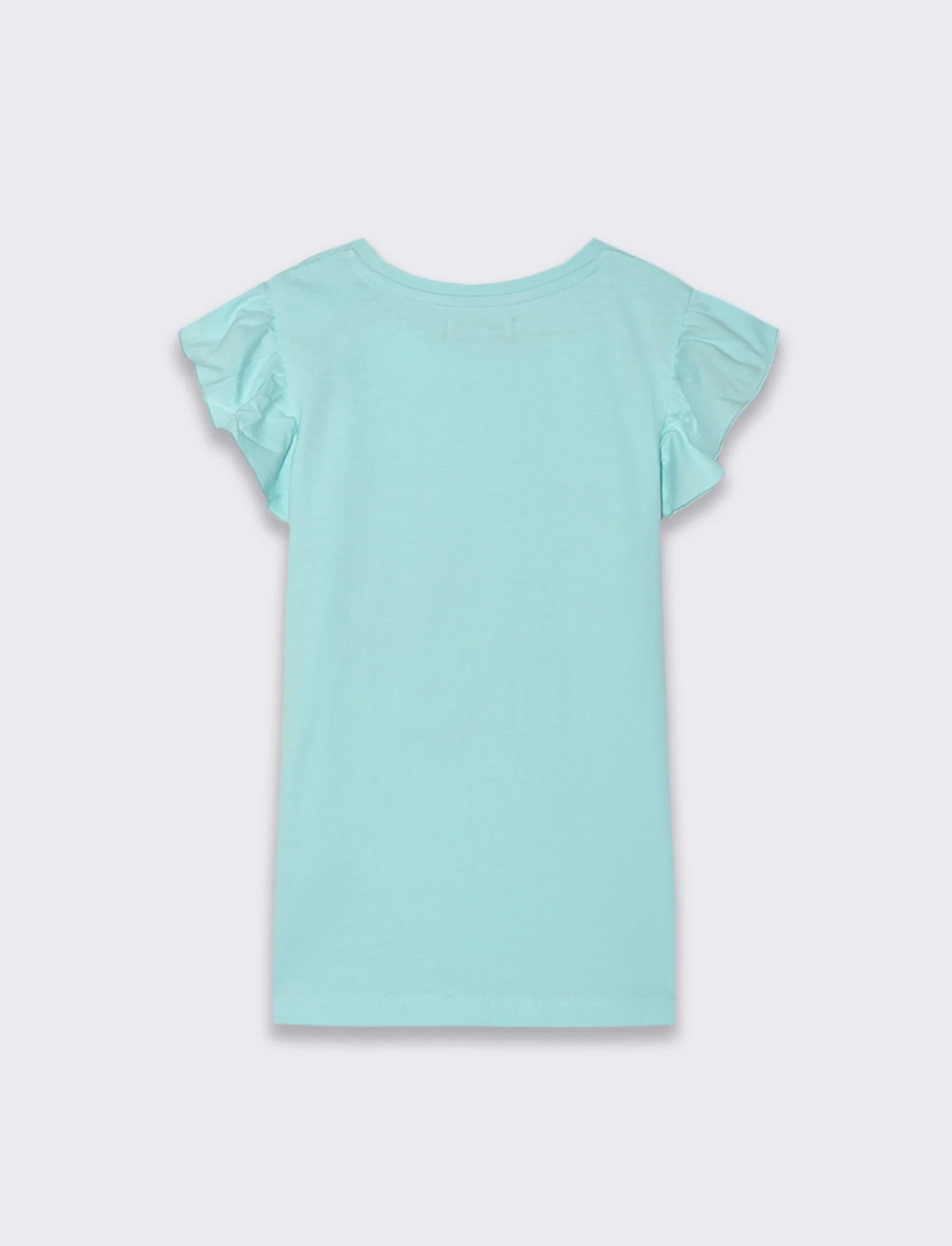 T-shirt mezza manica da bambina - Verde acqua - Image 2