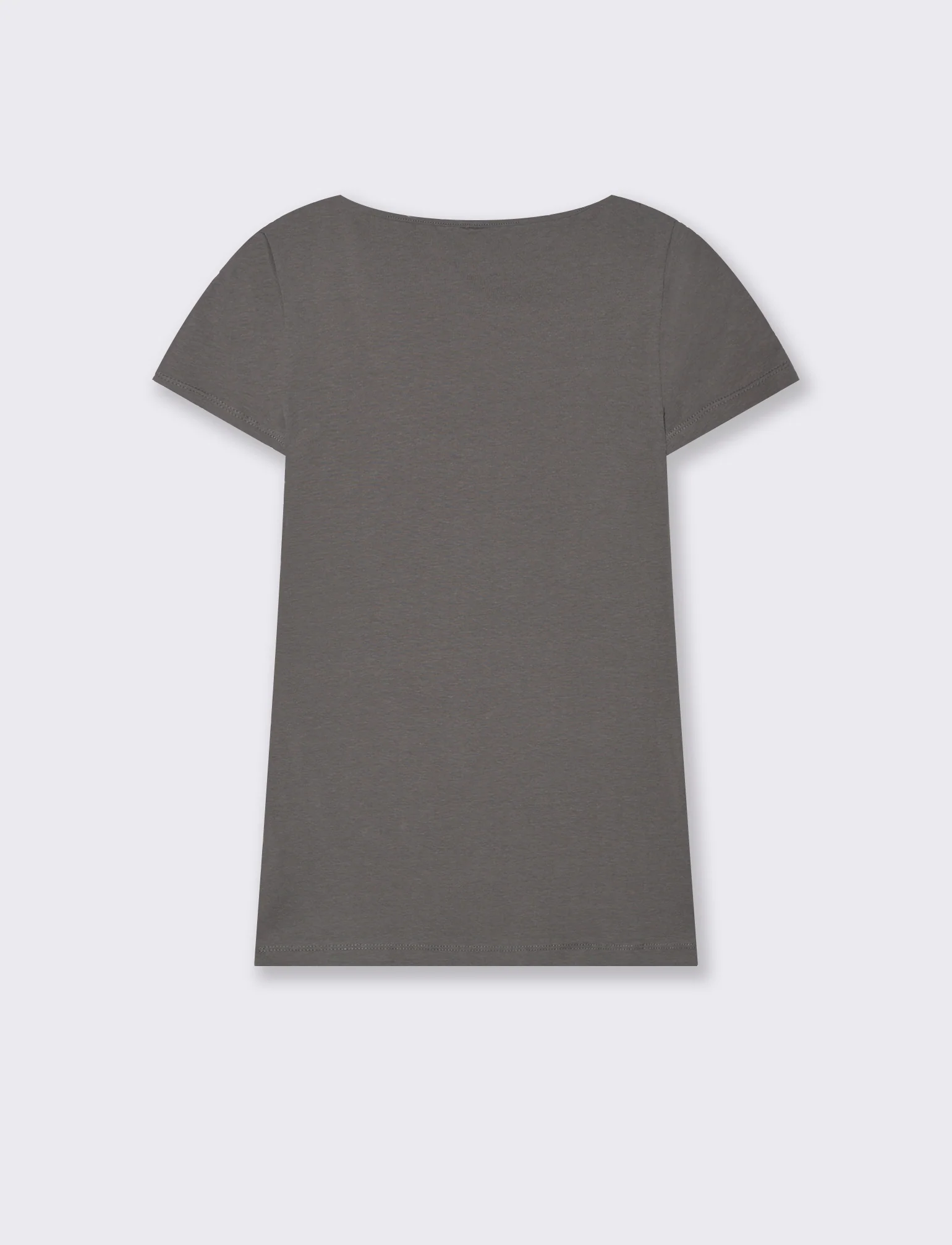 T-Shirt Mezza Manica Elegante - Grigio - Image 2