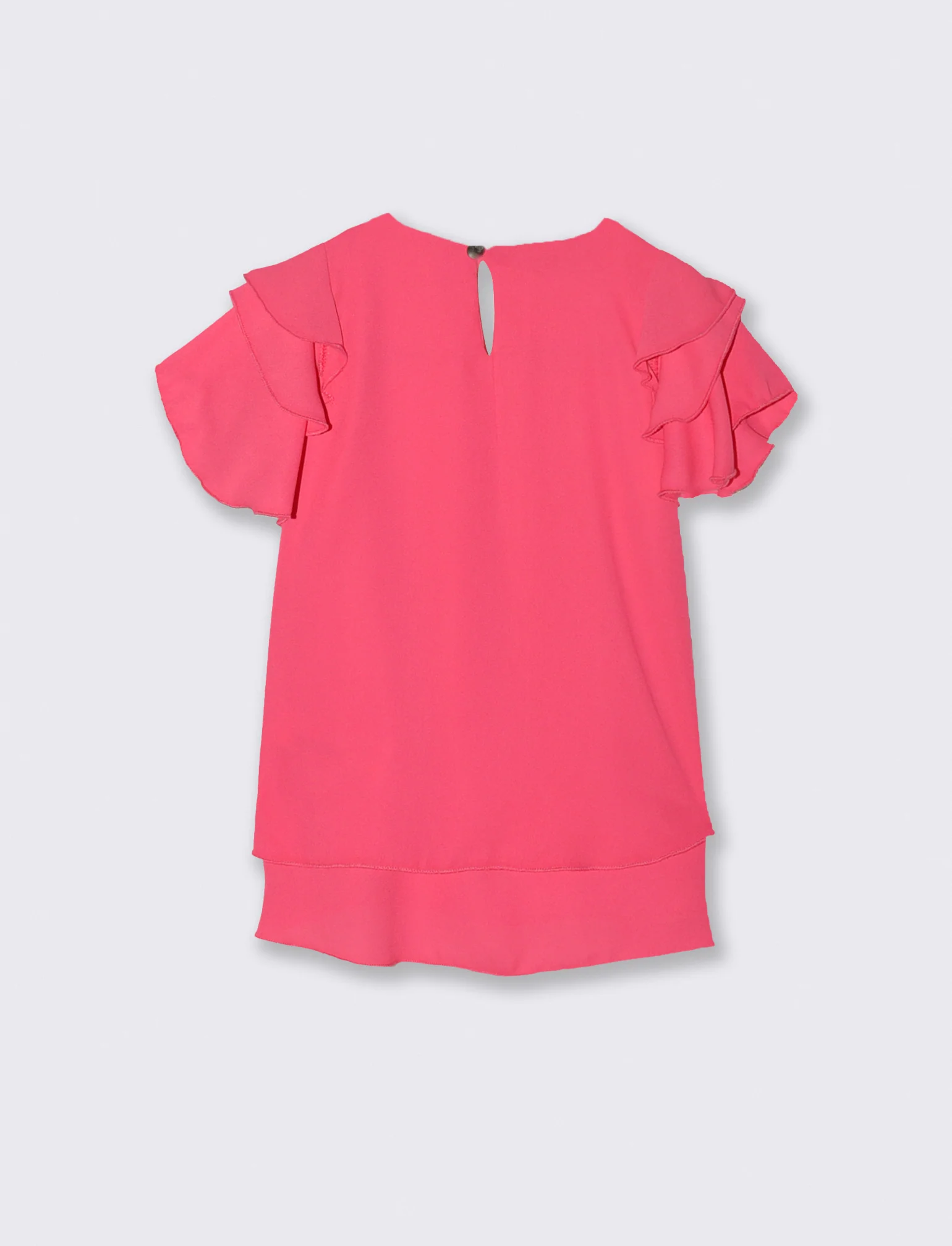 T-shirt mezza manica estiva da bambina con collana. - Rosa - Image 2