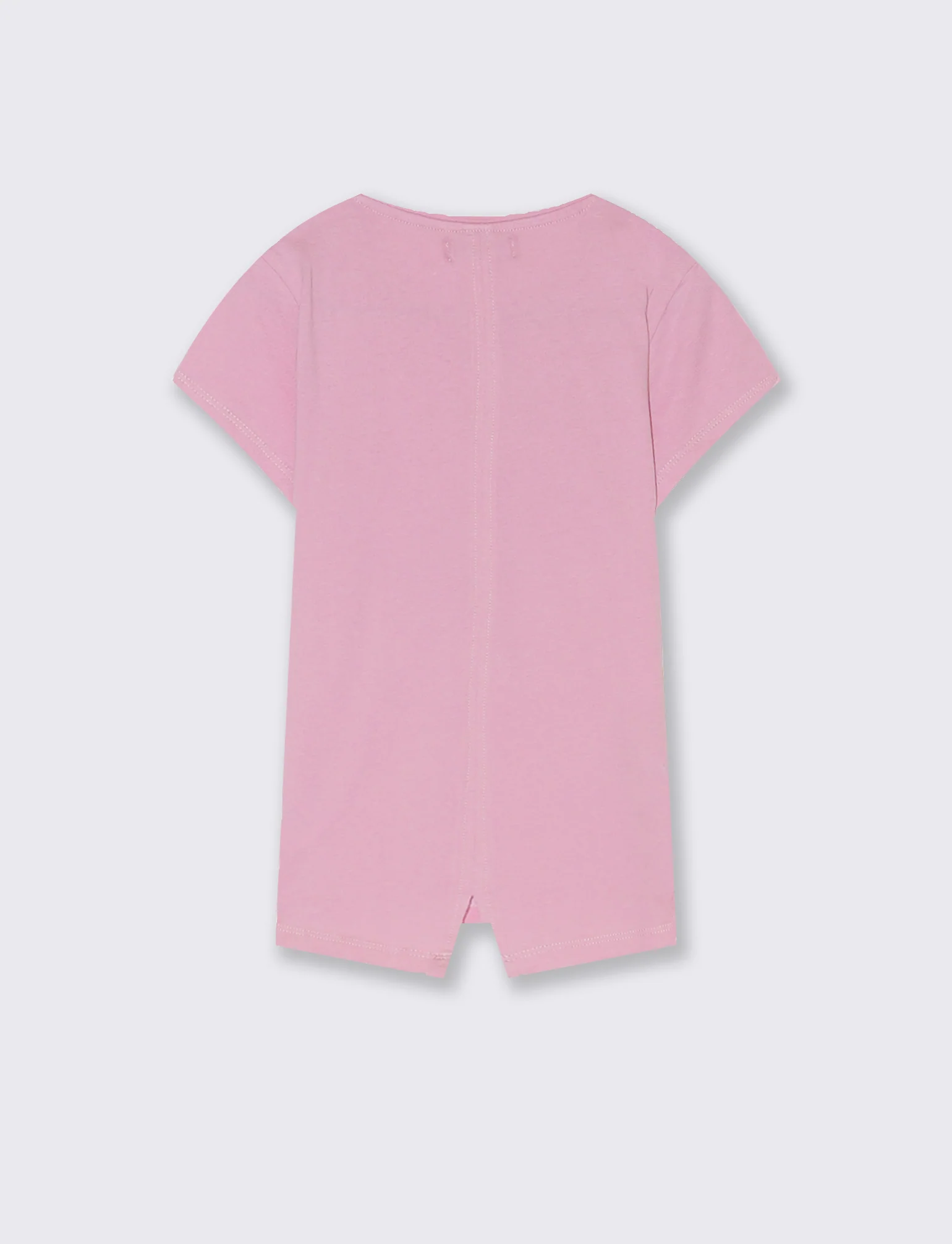 T-shirt mezza manica in cotone da bambina - Rosa - Image 2