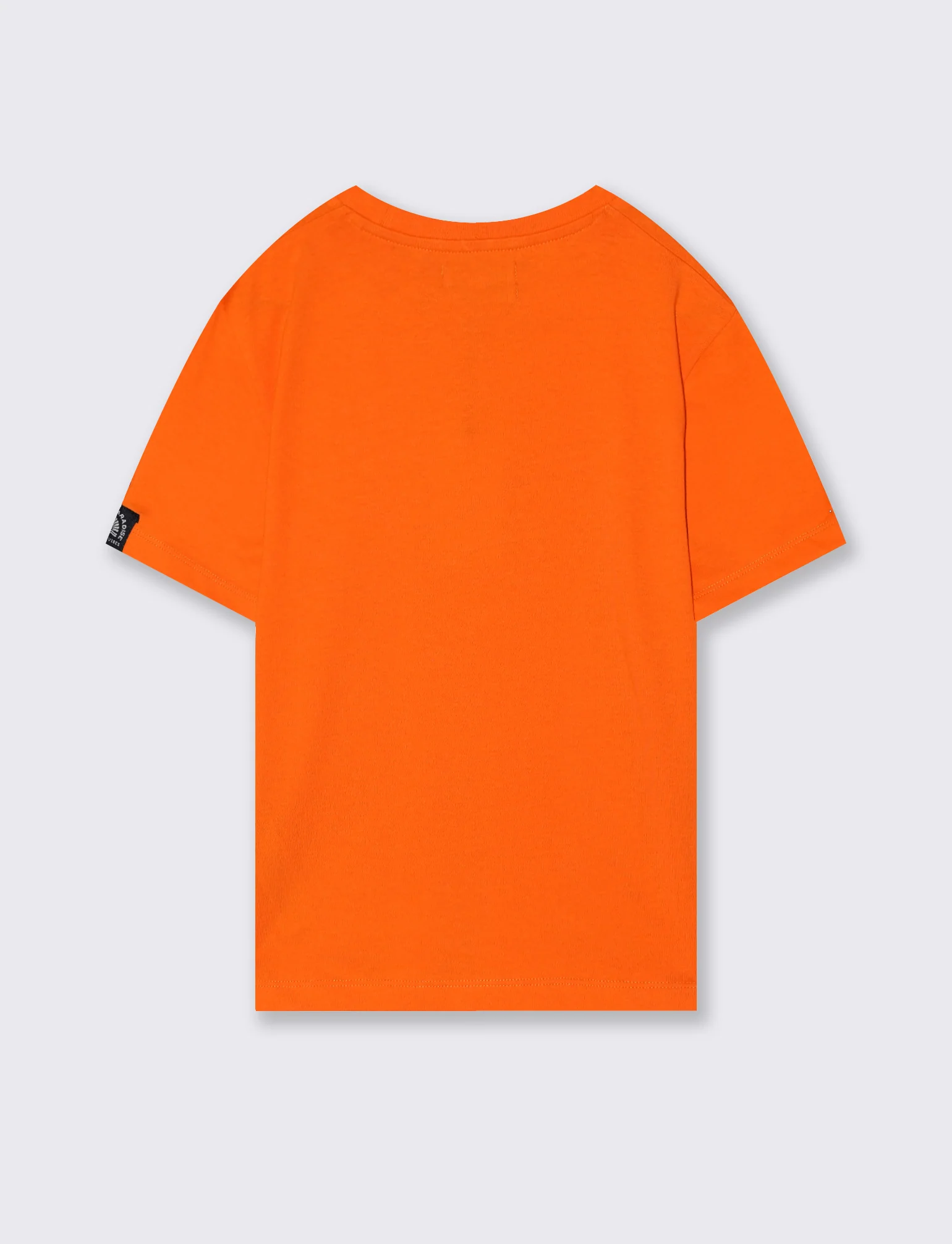 T-shirt mezza manica in cotone tinta unita - Arancio - Image 2