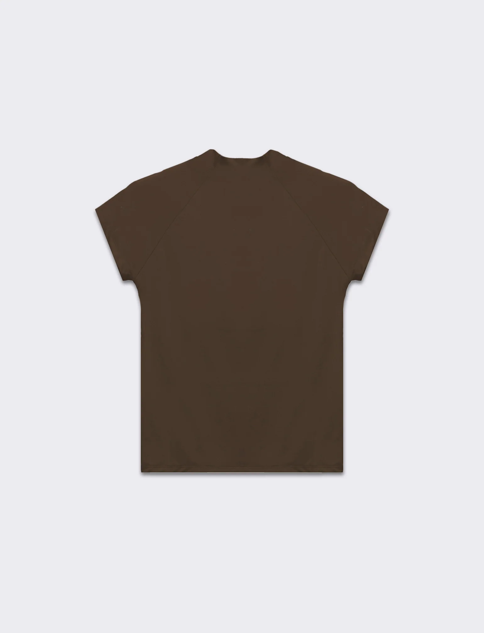 T-shirt mezzo collo da donna - Marrone tabacco - Image 2