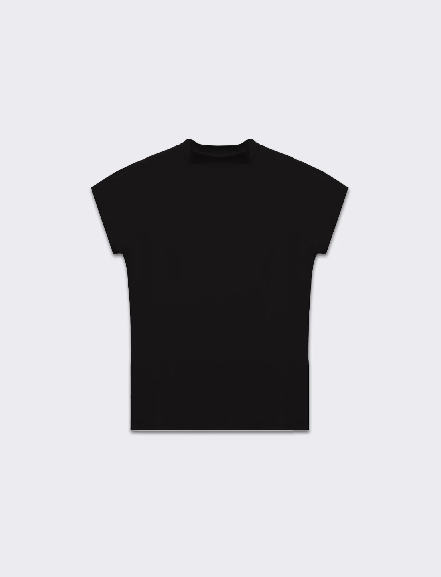 T-shirt mezzo collo da donna - Nero - Image 4
