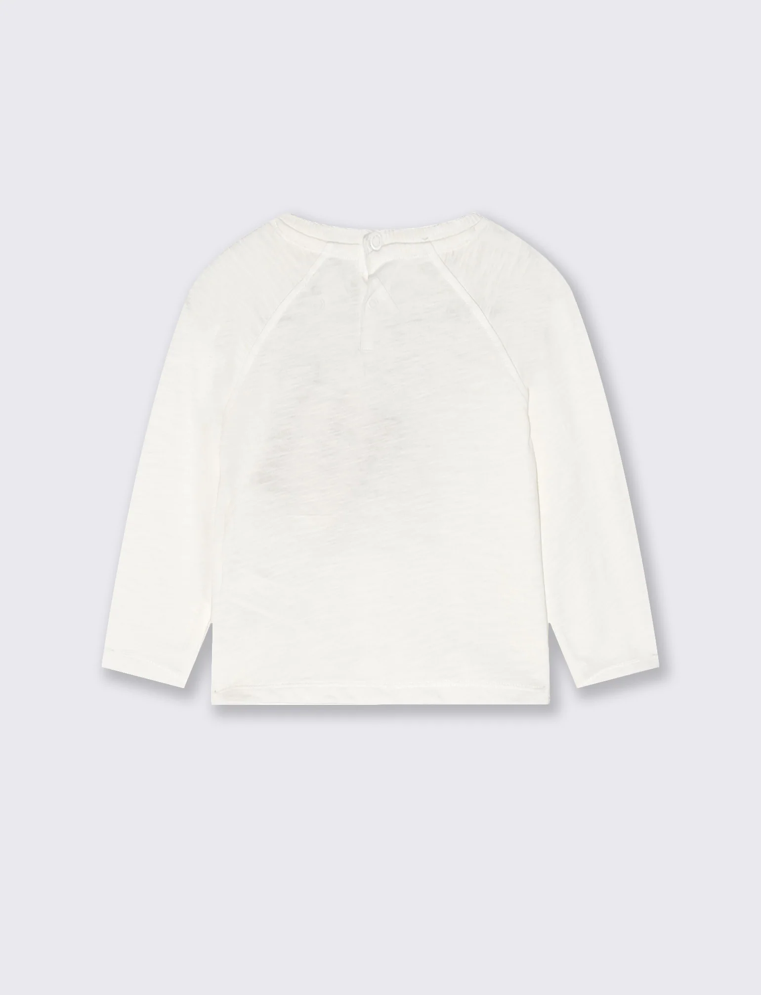 T-shirt neonato manica raglan con stampa - Bianco latte - Image 2