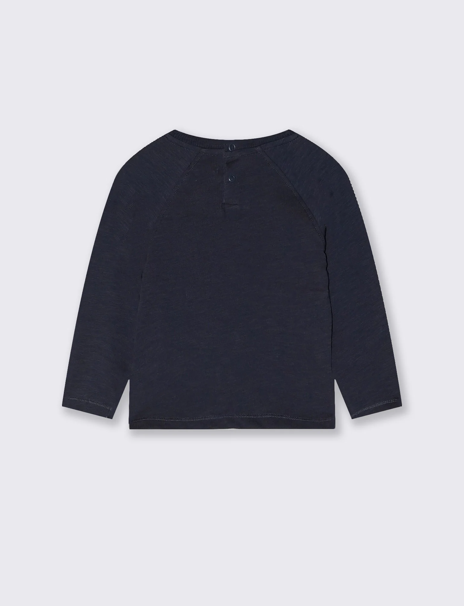T-shirt neonato manica raglan con stampa - Blu - Image 2