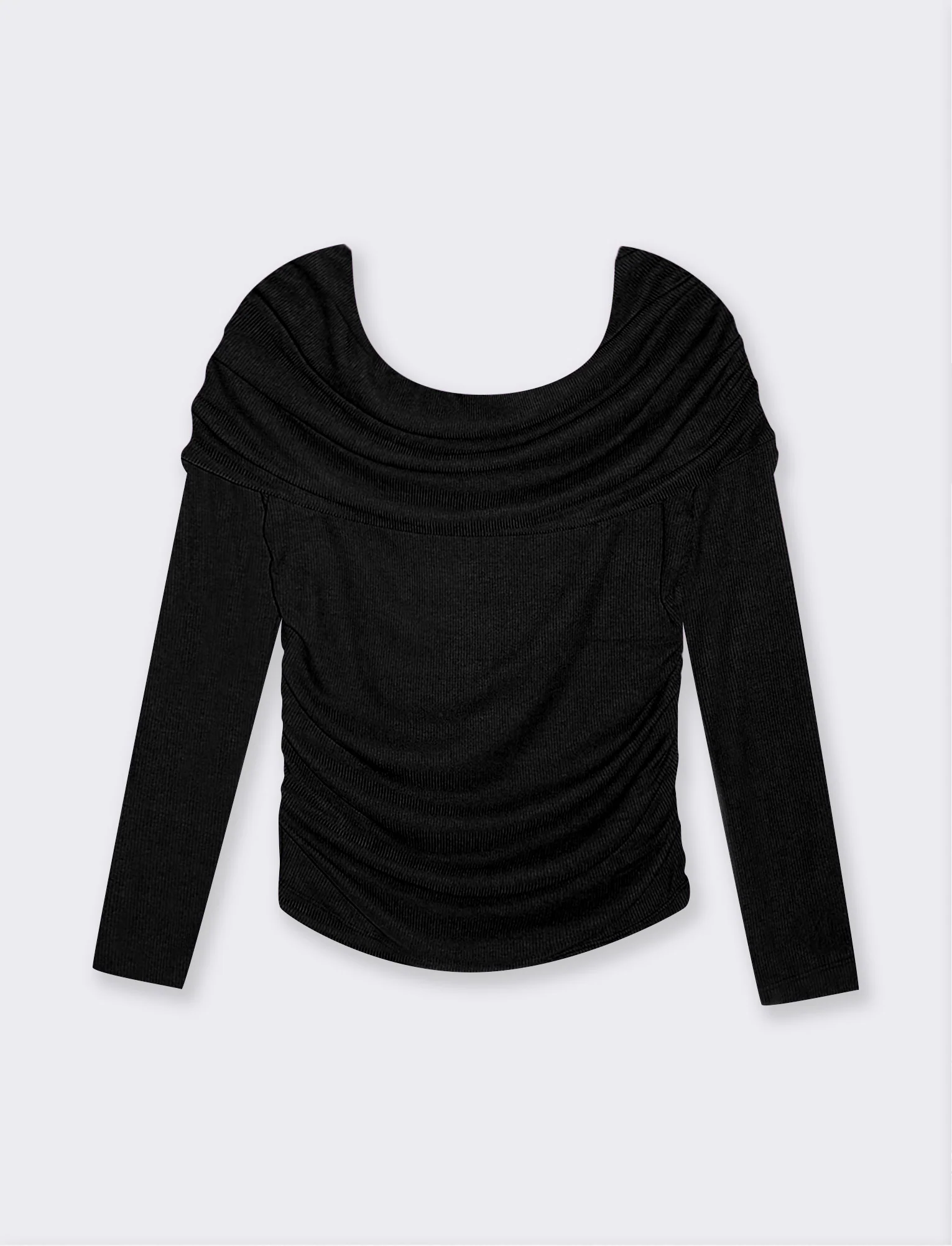 T-shirt off shoulder da donna - Nero - Image 4