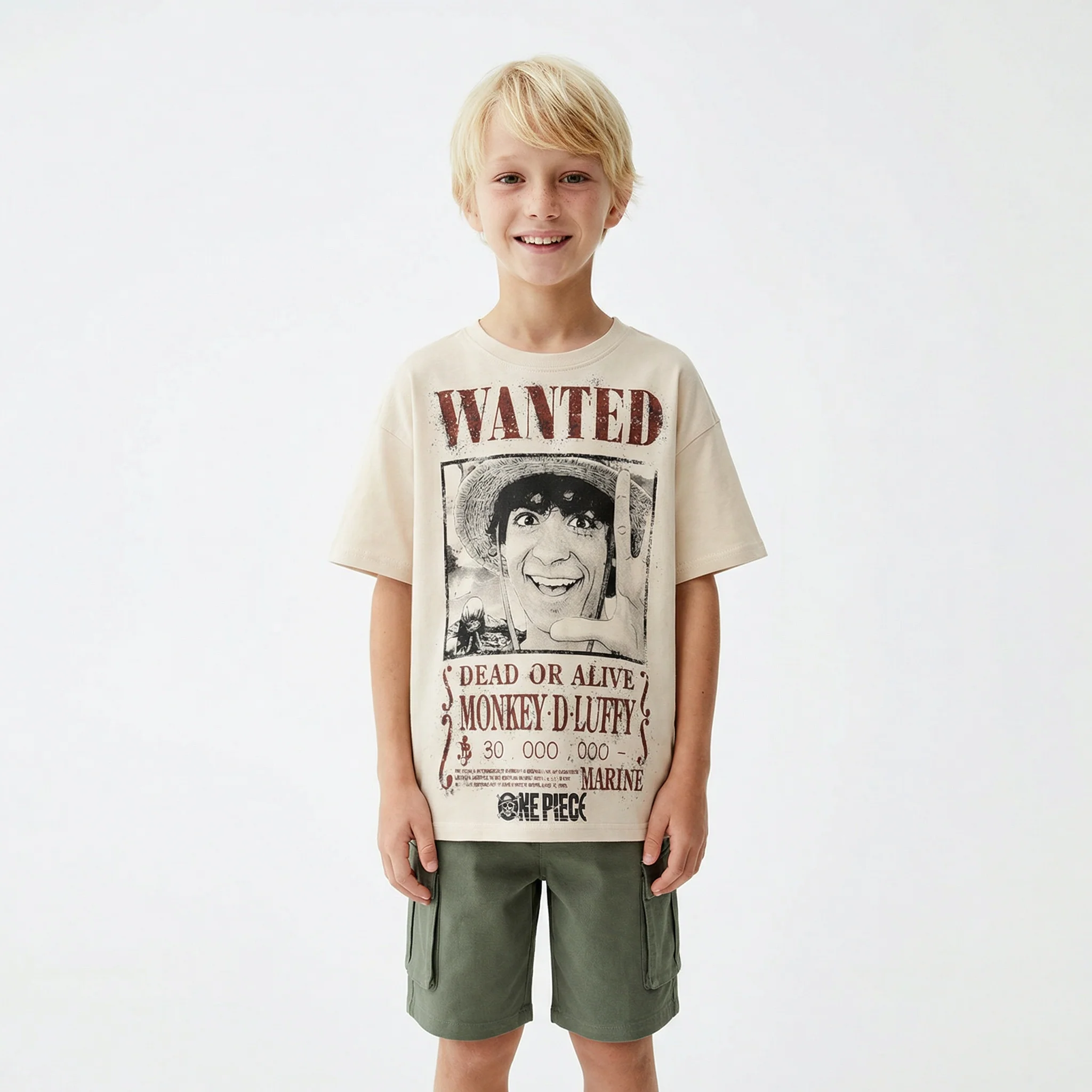 T-shirt One Piece per giovani fan - Beige - Image 4