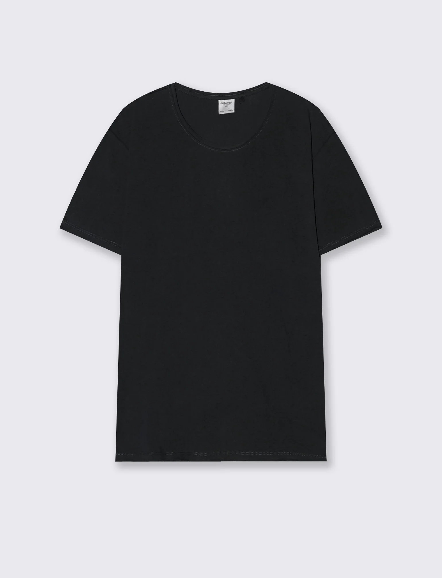 T-shirt Orli regular fit con orli vivi - Nero