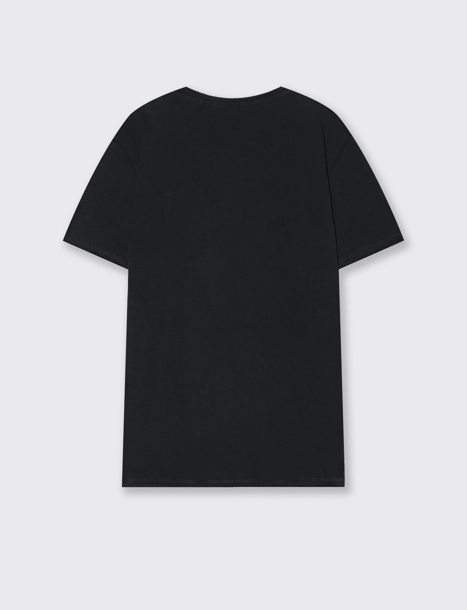 T-shirt Orli regular fit con orli vivi - Nero - Image 2