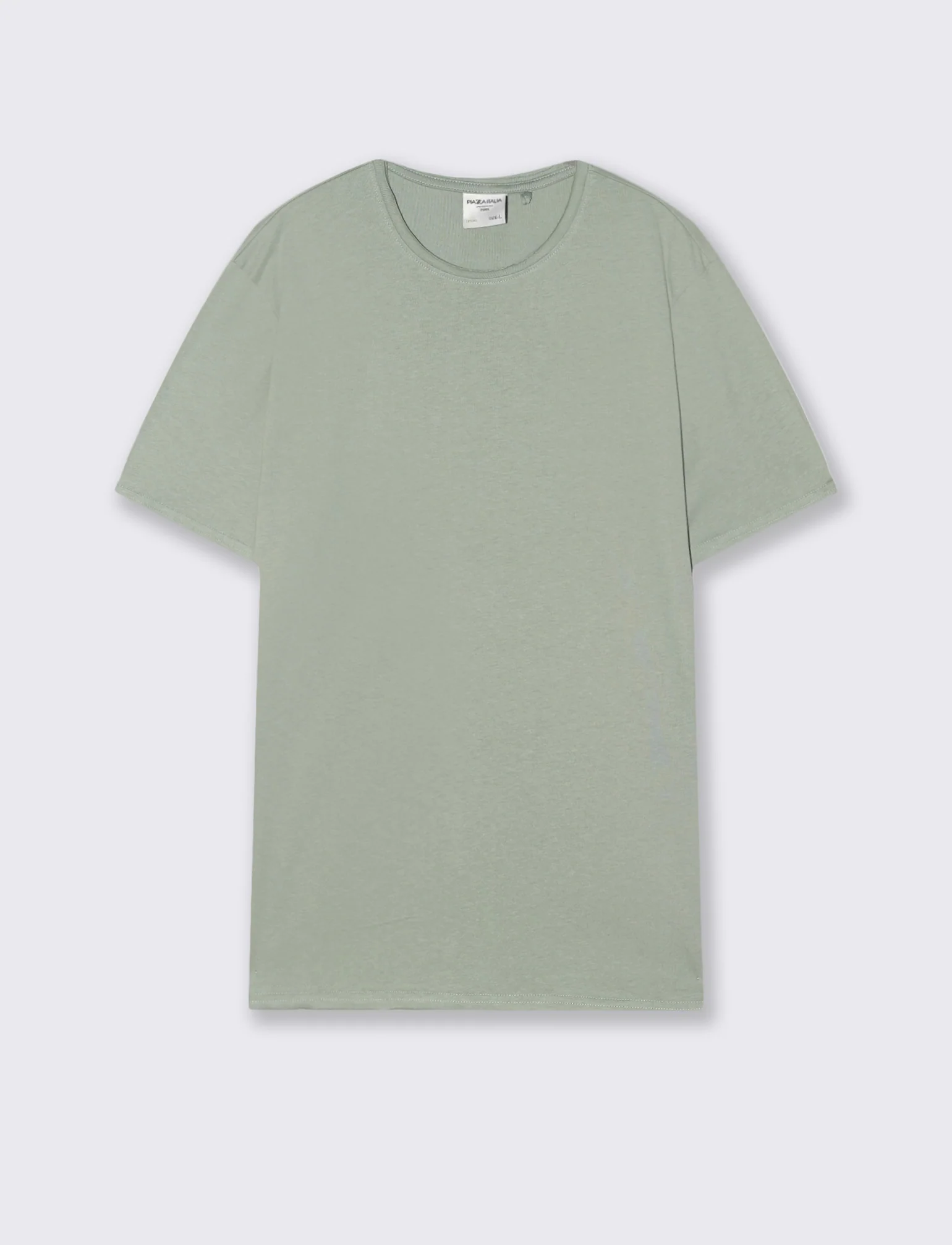 T-shirt Orli taglio vivo regular fit - Verde salvia - Image 4