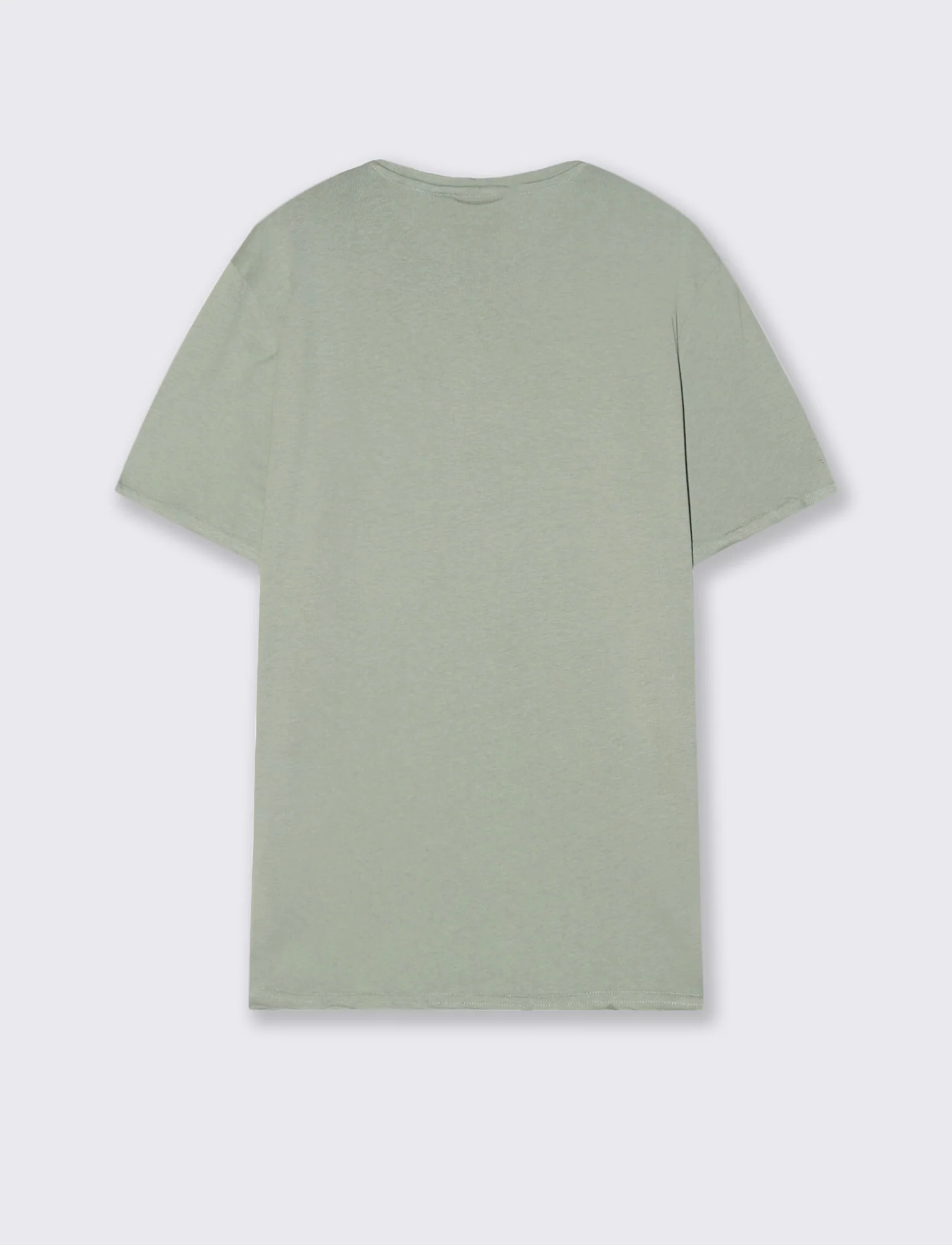 T-shirt Orli taglio vivo regular fit - Verde salvia - Image 5