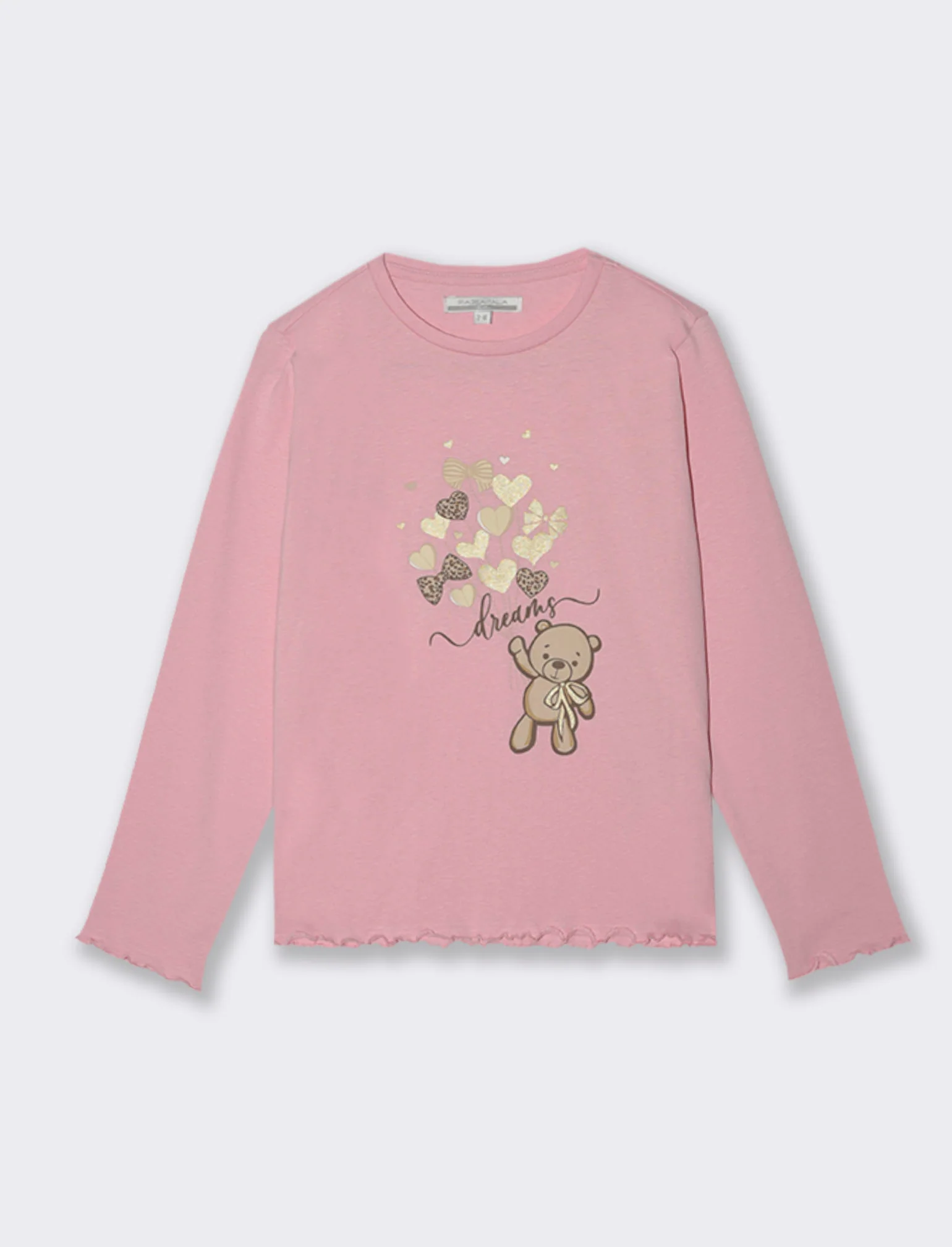 T-shirt orlo ondulato - Rosa - Image 2