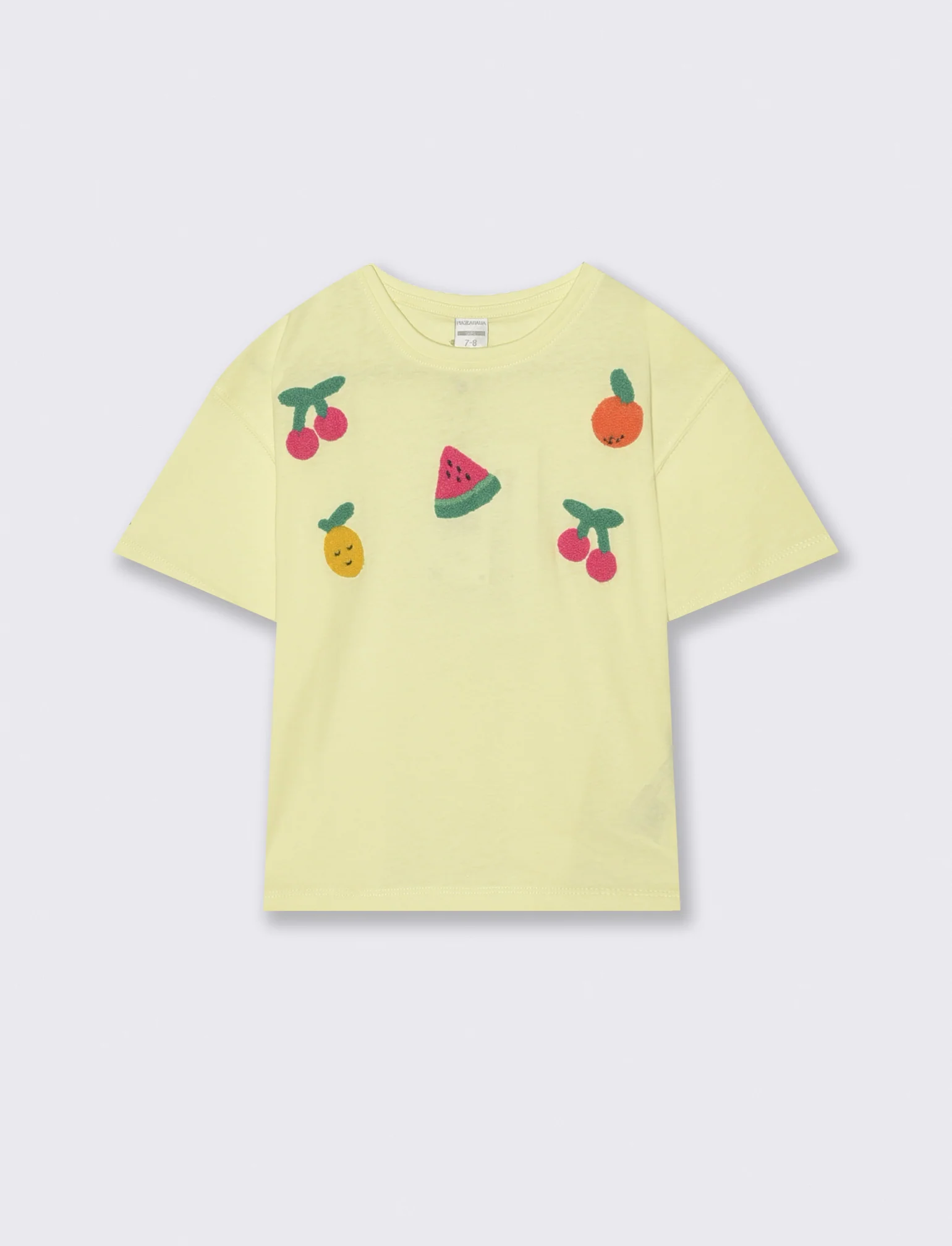 T-shirt over con patch in spugna - Giallo - Image 5