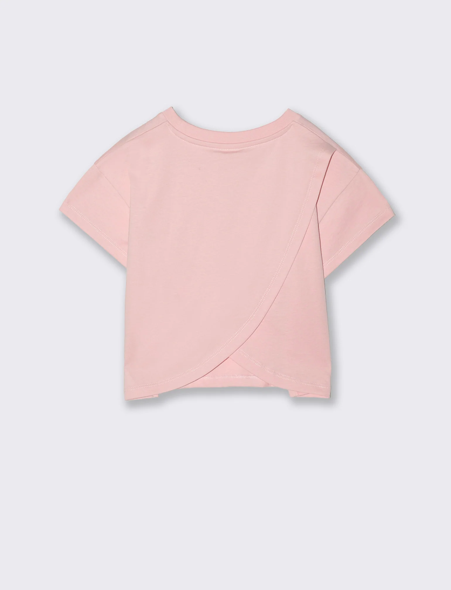T-shirt Over in Cotone con Ricamo Crochet - Rosa - Image 5