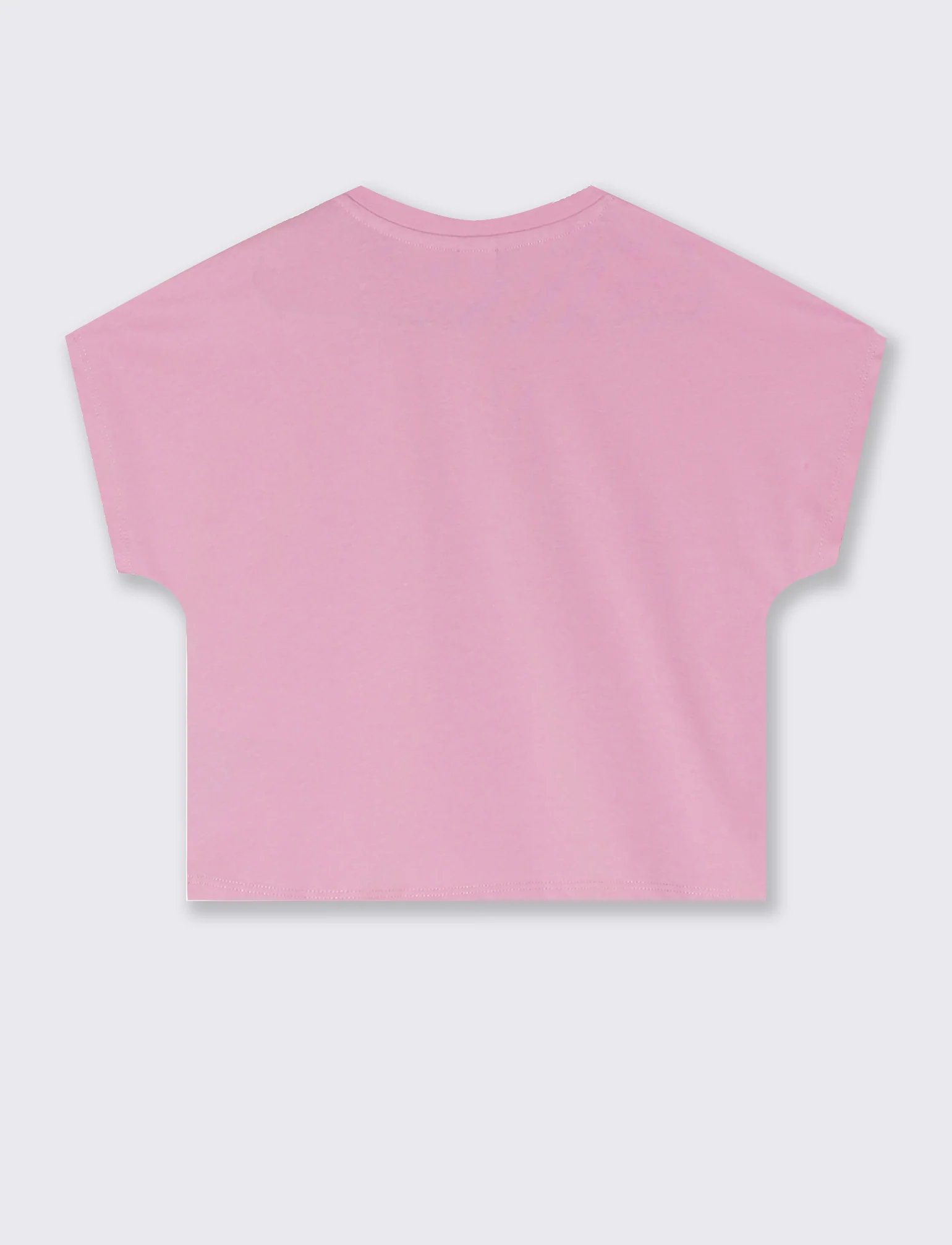 T-Shirt Over in Cotone con Ricamo Fiore - Rosa - Image 2