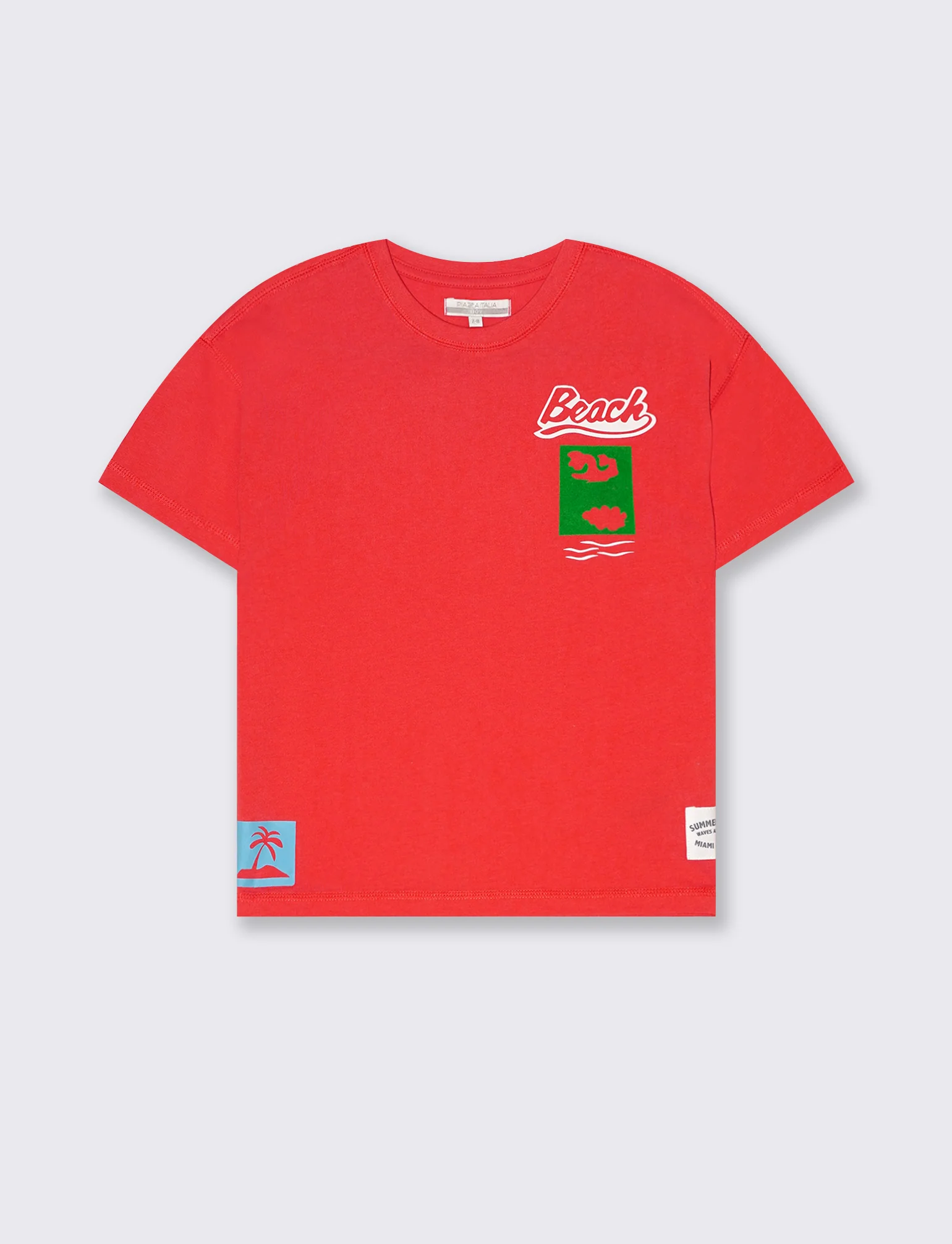 T-shirt over size da bambino - Corallo - Image 3
