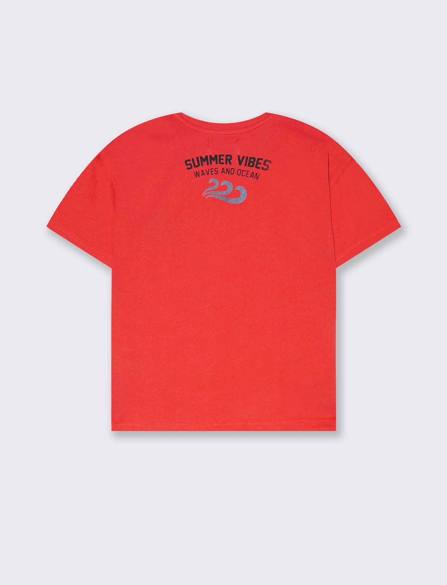 T-shirt over size da bambino - Corallo - Image 4